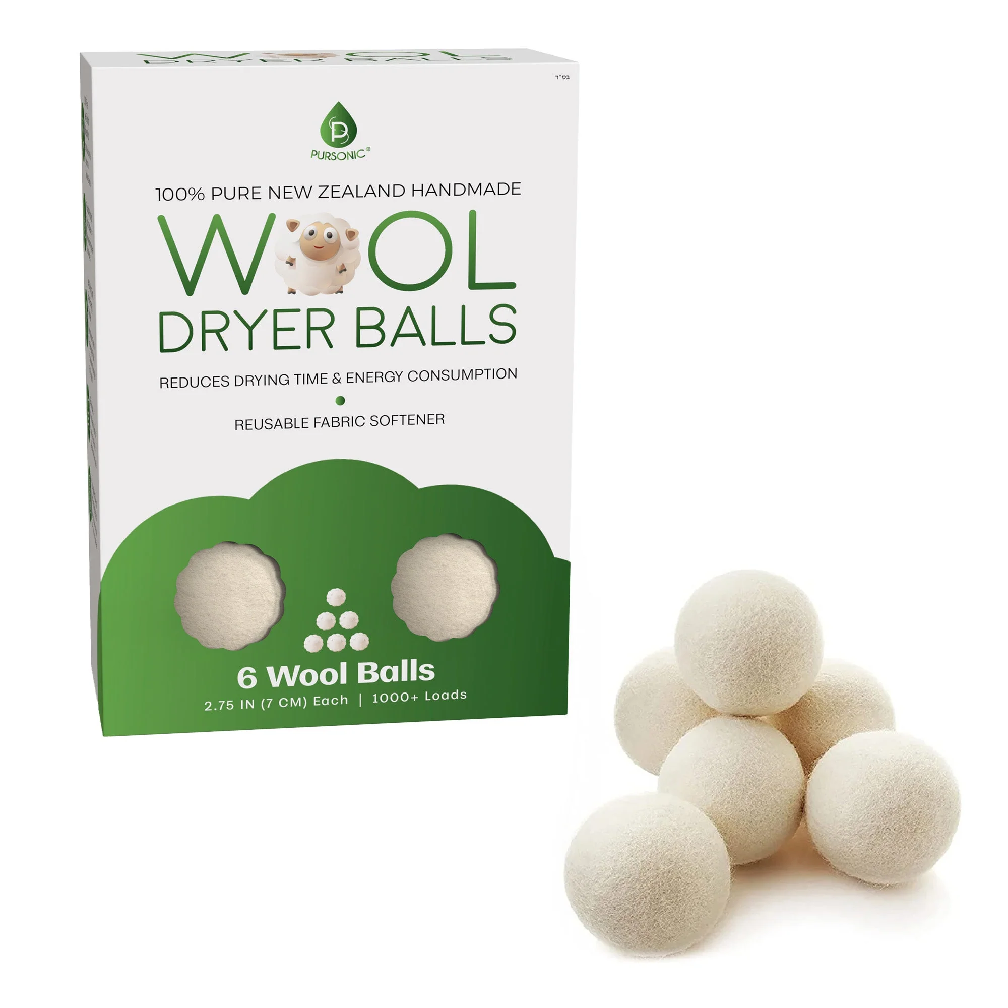 Pursonic 100% Pure New Zealand Wool Dryer Balls - Image 7