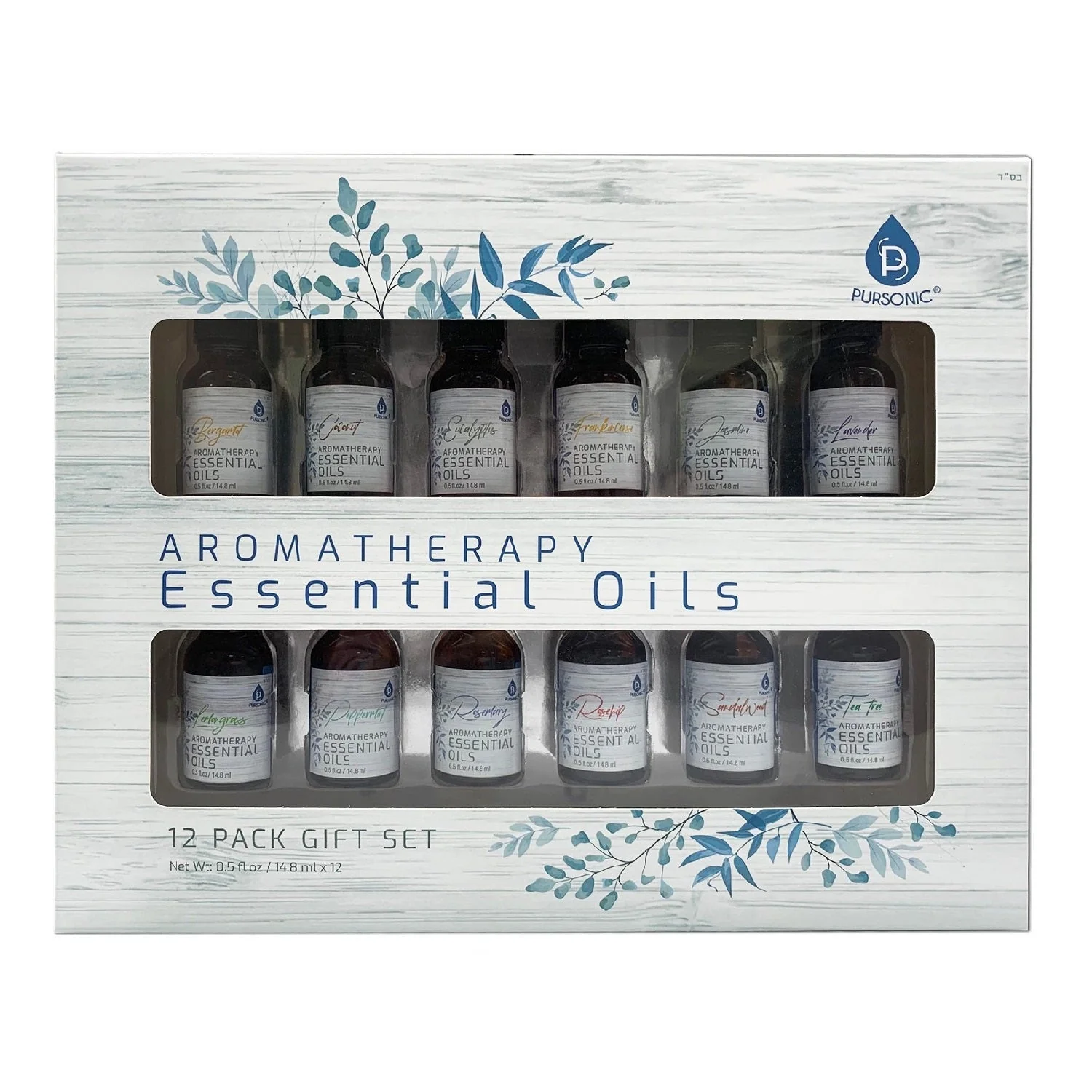 Pursonic 12 Pack of Aromatherapy Essential Oils