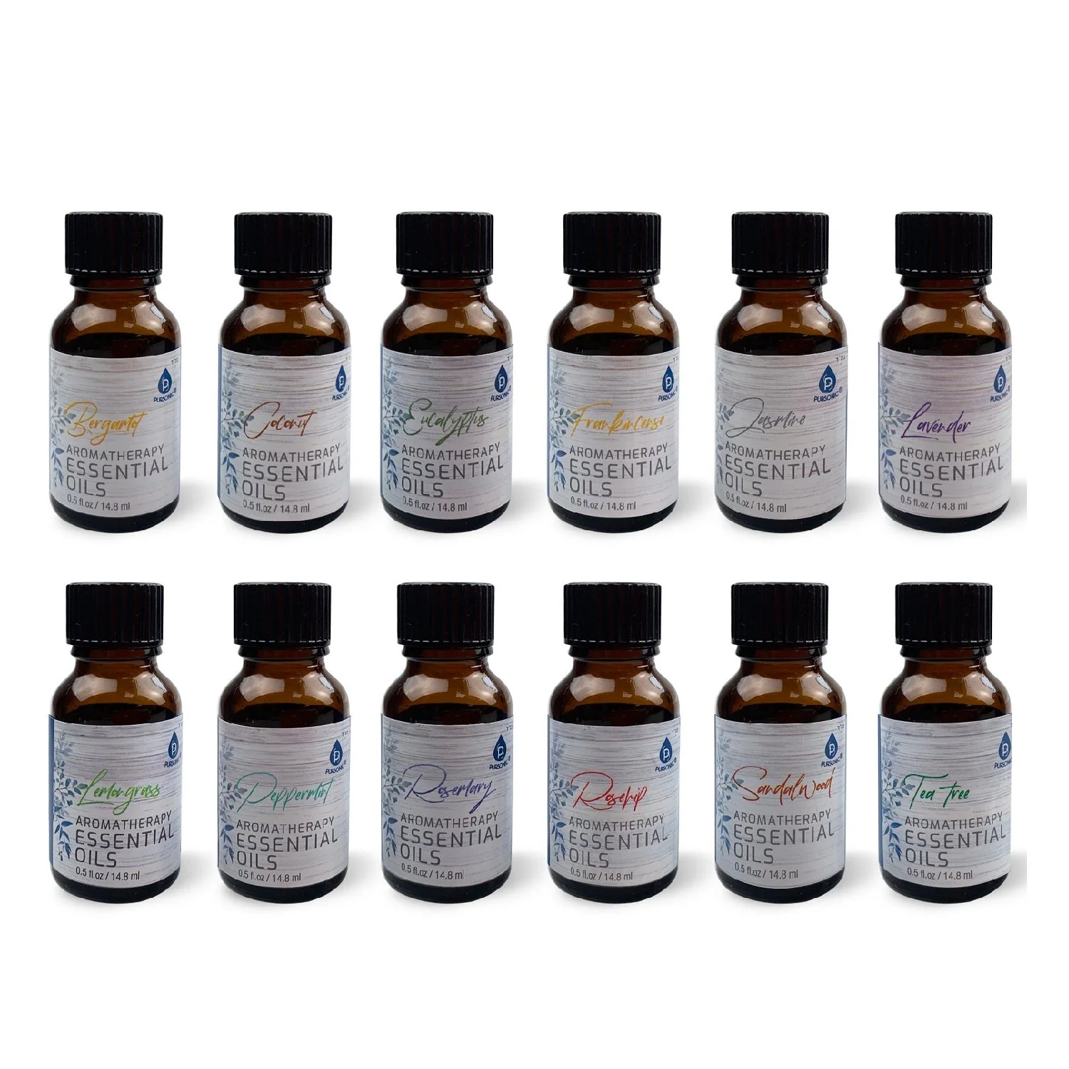 Pursonic 12 Pack of Aromatherapy Essential Oils - Image 2