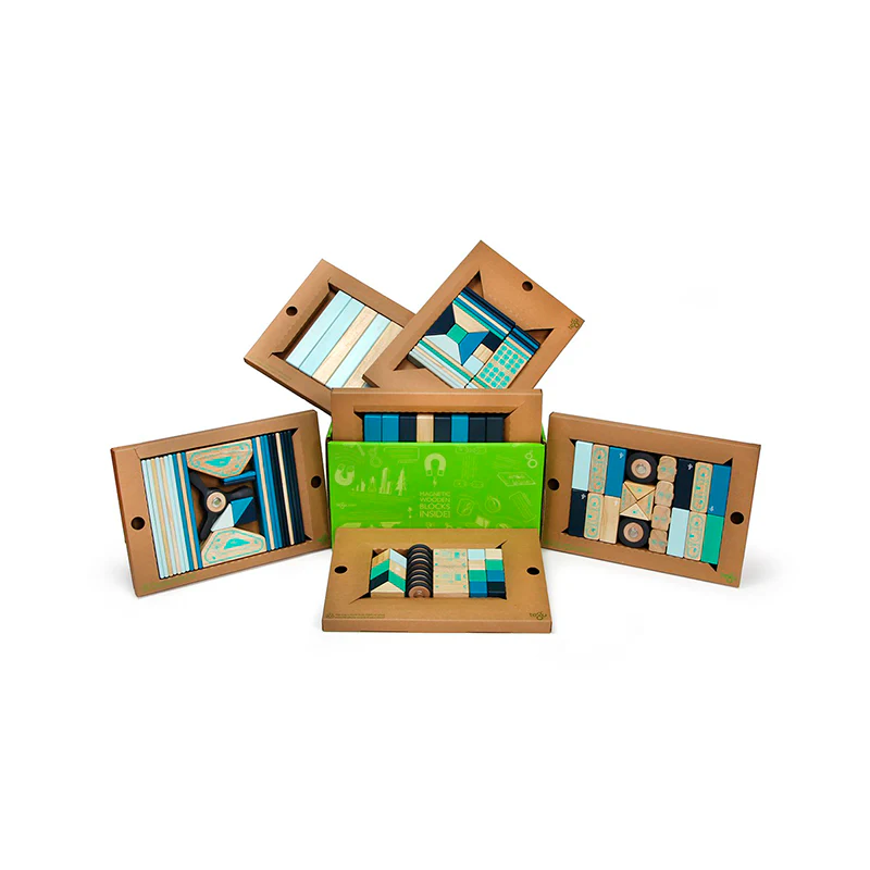 Tegu 130-Piece Classroom Kit  Magnetic Wooden Blocks  Bulk Pack - Image 11