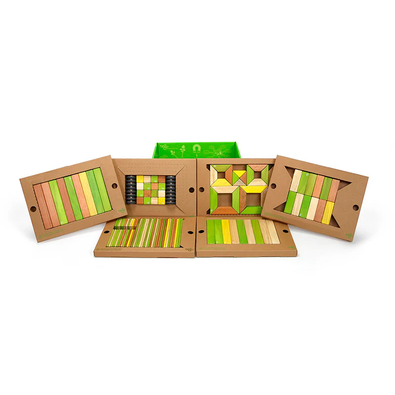 Tegu 130-Piece Classroom Kit  Magnetic Wooden Blocks  Bulk Pack - Image 4