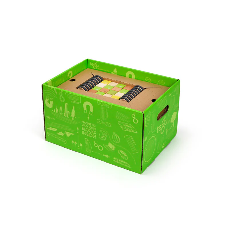 Tegu 130-Piece Classroom Kit  Magnetic Wooden Blocks  Bulk Pack - Image 5
