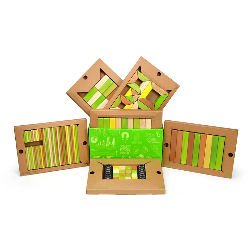 Tegu 130-Piece Classroom Kit  Magnetic Wooden Blocks  Bulk Pack - Image 6