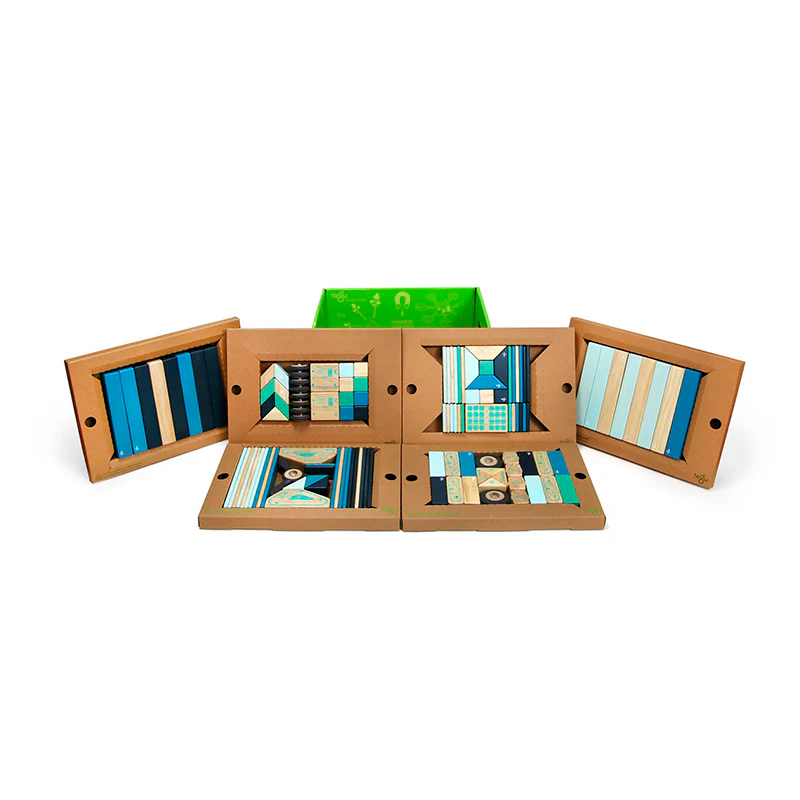 Tegu 130-Piece Classroom Kit  Magnetic Wooden Blocks  Bulk Pack - Image 9
