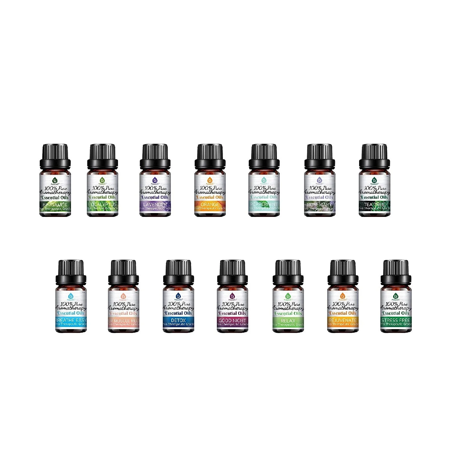 Pursonic 14 Pack of 100% Pure Essential Aromatherapy Oils - Image 3