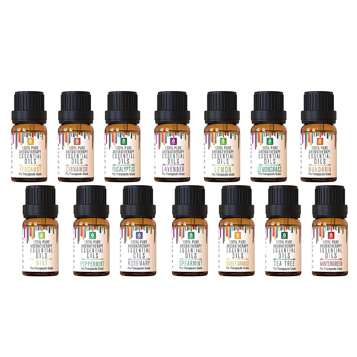 Pursonic 14 Pack of 100% Pure Essential Aromatherapy Oils - Image 2