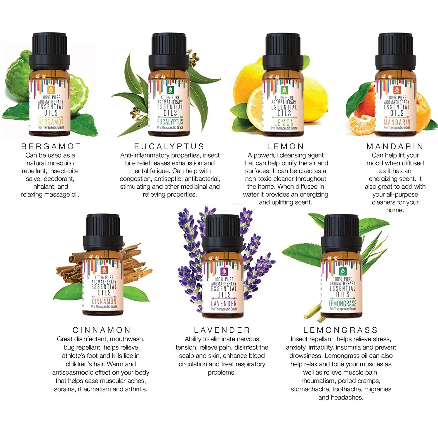 Pursonic 14 Pack of 100% Pure Essential Aromatherapy Oils - Image 4