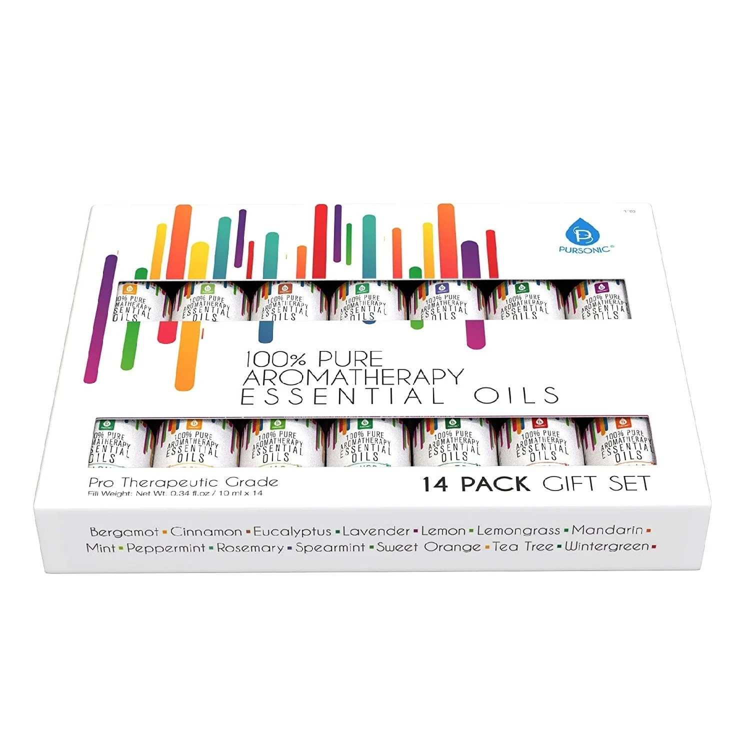 Pursonic 14 Pack of 100% Pure Essential Aromatherapy Oils - Image 7