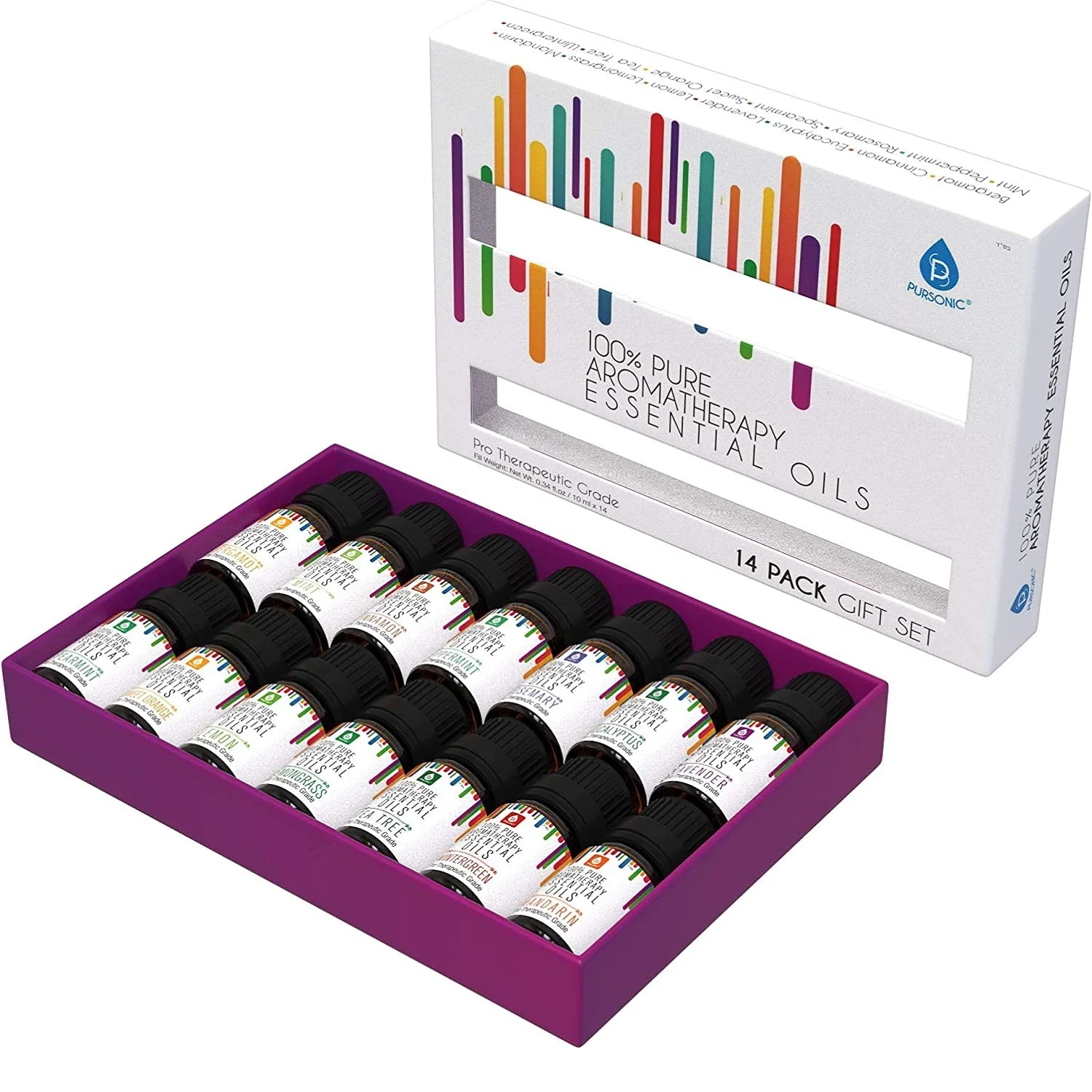 Pursonic 14 Pack of 100% Pure Essential Aromatherapy Oils - Image 8