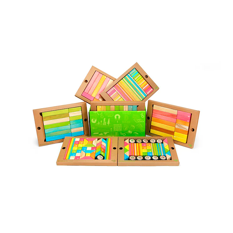 Tegu 240-Piece Classroom Kit Magnetic Wooden Blocks Bulk Pack - Image 3