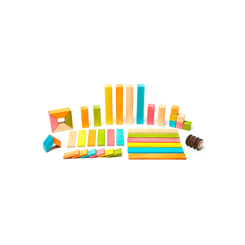 Tegu 42-Piece Set Magnetic Wooden Blocks Tegu Classics