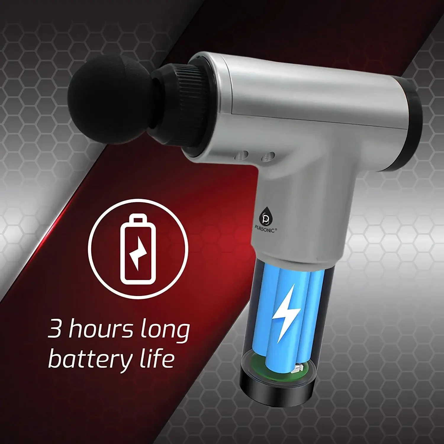 Pursonic 6 Speed Cordless & Rechargeable Professional Massage Gun - Image 4
