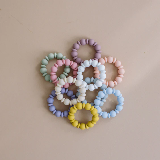 Three Hearts Adelia Teething Ring & Bracelet - Food Grade Silicone - Image 2
