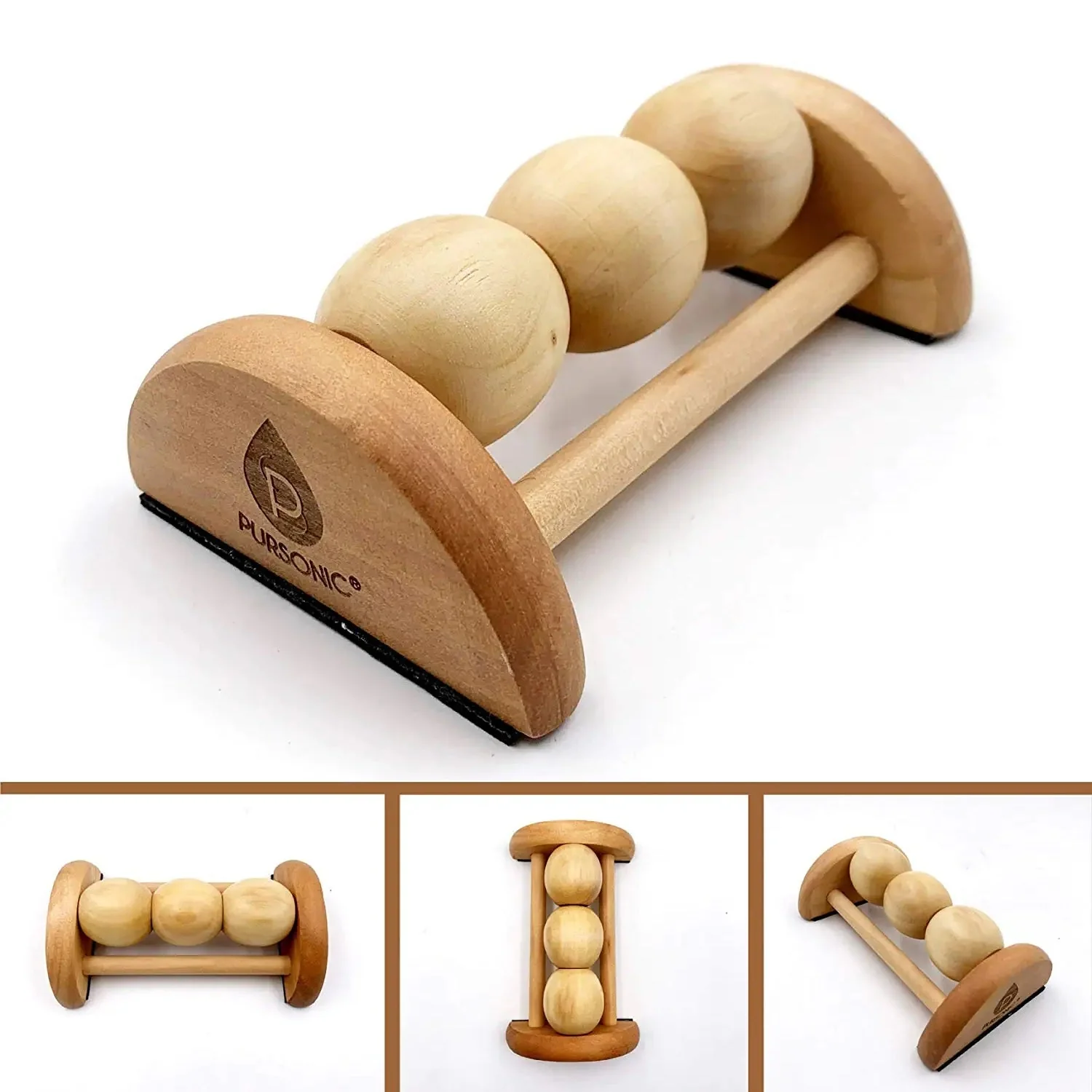 Pursonic All Natural Wooden Foot Massager Roller - Image 3
