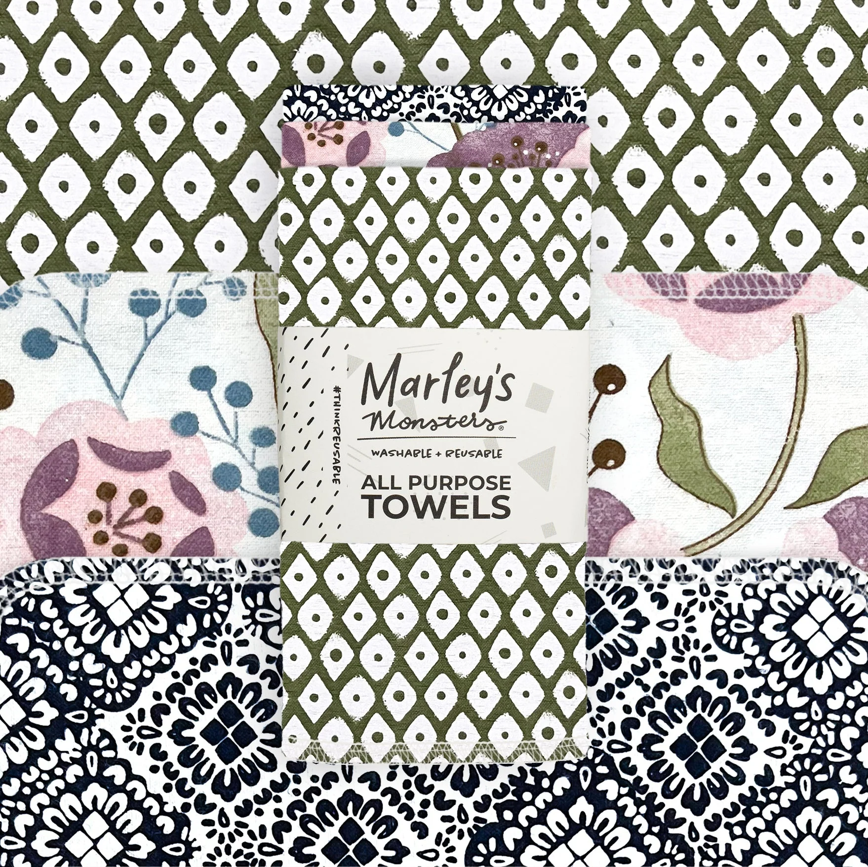 Marley's Monsters All-Purpose Towels: Mixed Prints 3 Count Pack - Image 12