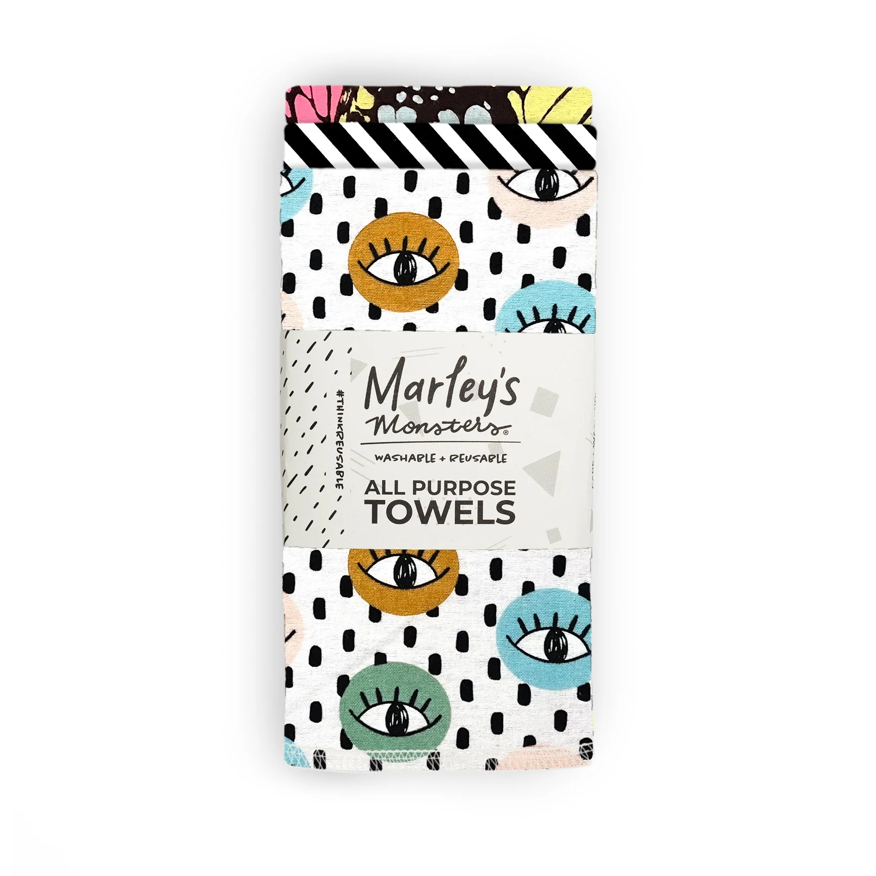 Marley's Monsters All-Purpose Towels: Mixed Prints 3 Count Pack - Image 17