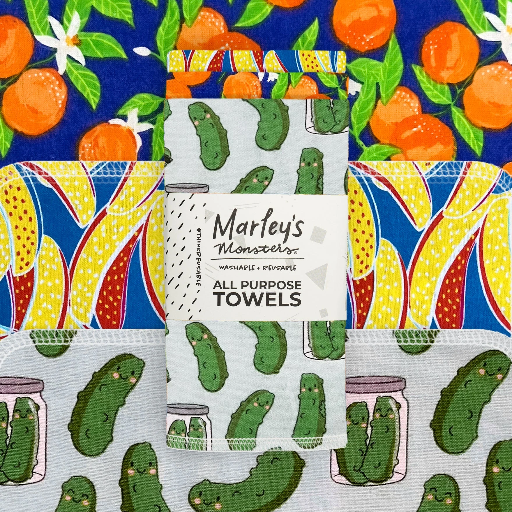 Marley's Monsters All-Purpose Towels: Mixed Prints 3 Count Pack - Image 18