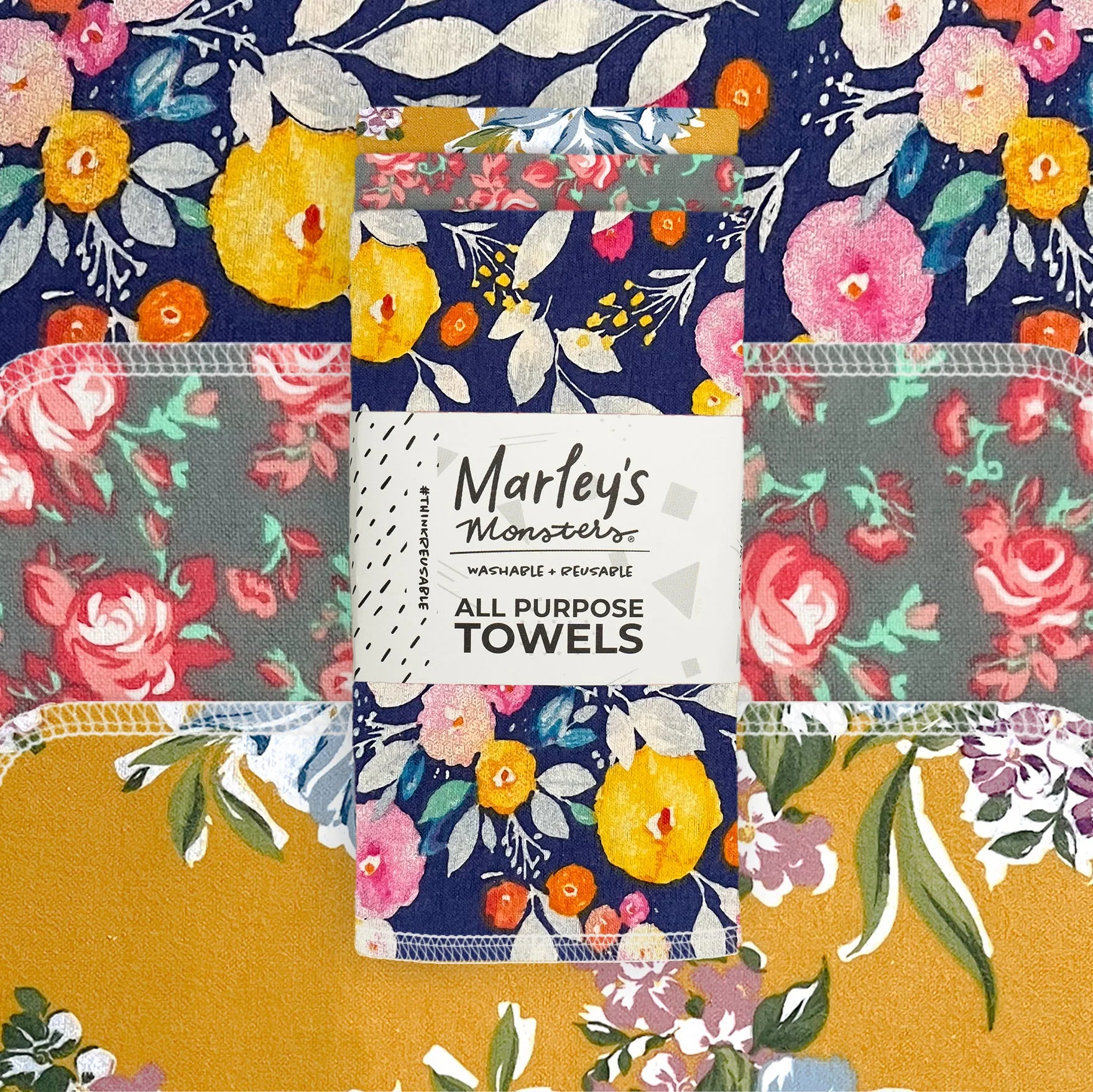 Marley's Monsters All-Purpose Towels: Mixed Prints 3 Count Pack - Image 24