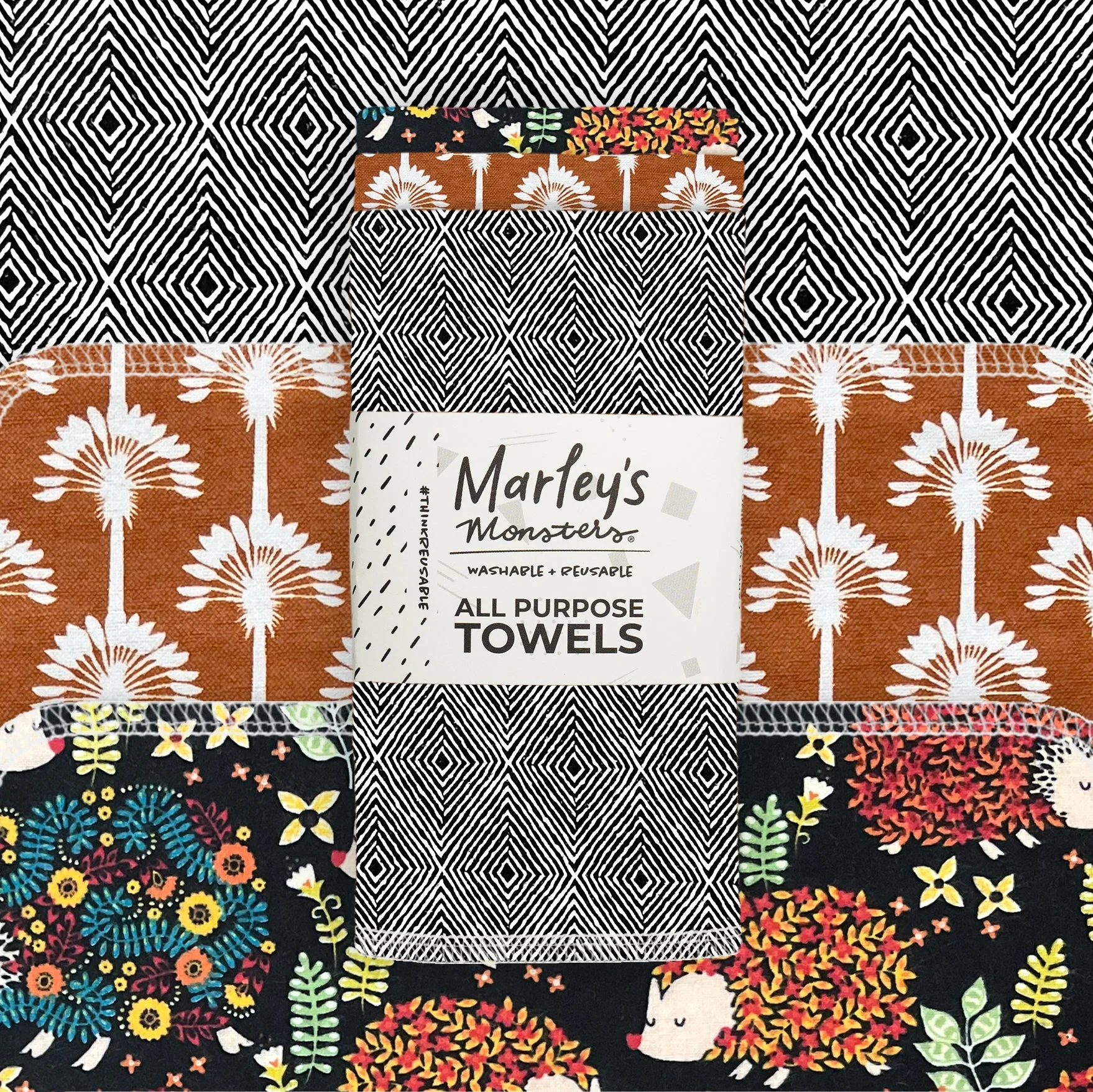 Marley's Monsters All-Purpose Towels: Mixed Prints 3 Count Pack - Image 27