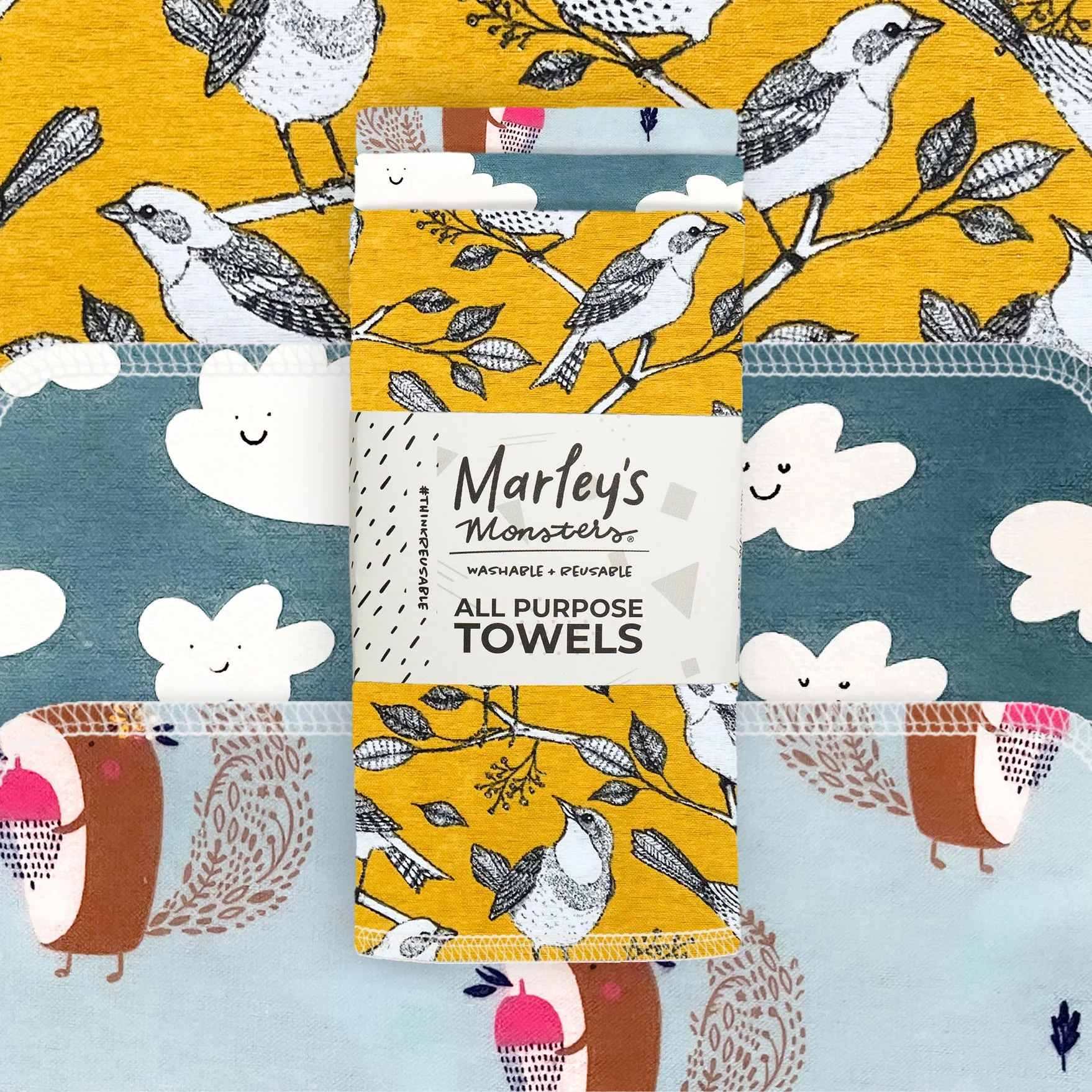 Marley's Monsters All-Purpose Towels: Mixed Prints 3 Count Pack - Image 30