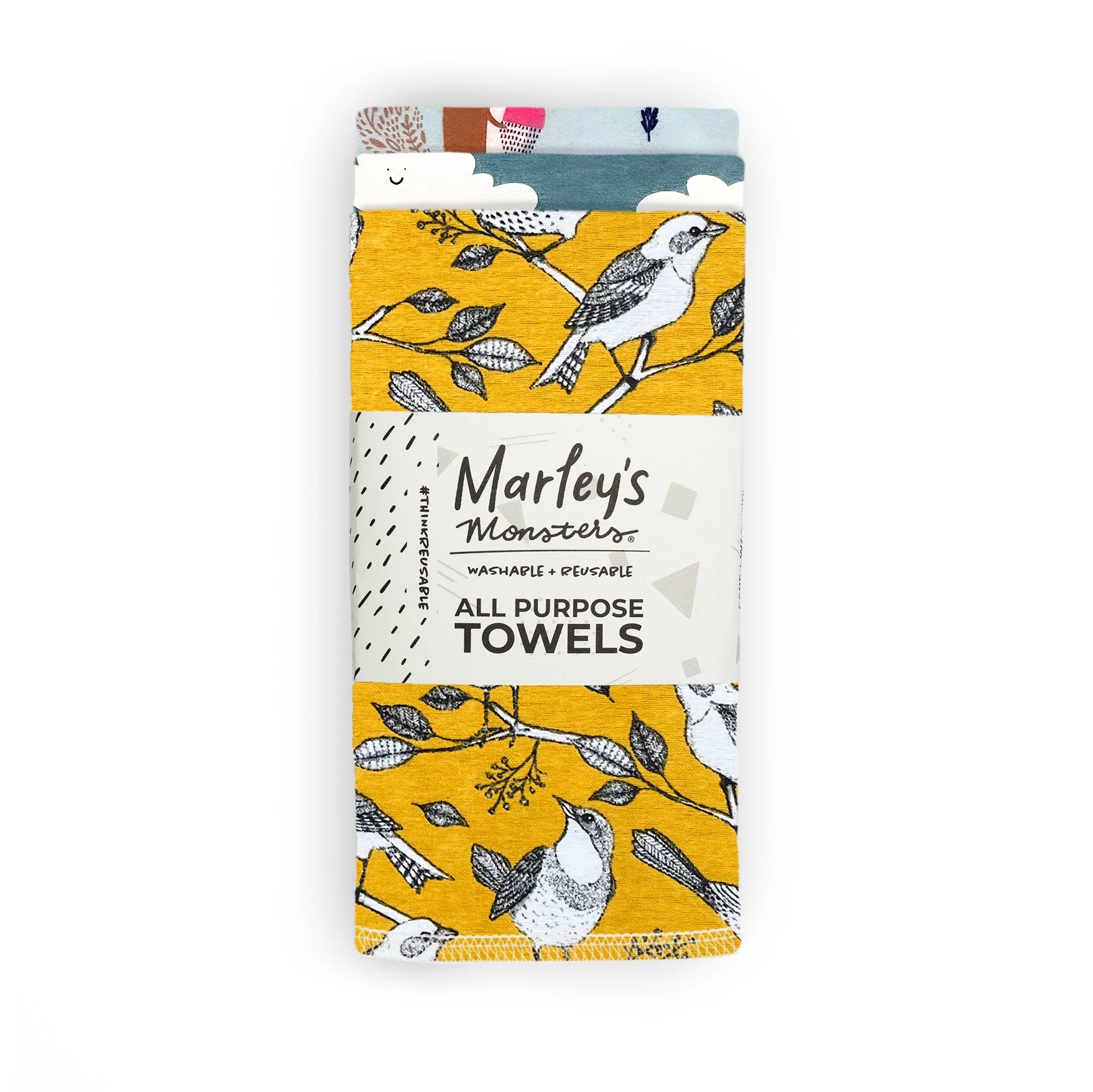Marley's Monsters All-Purpose Towels: Mixed Prints 3 Count Pack - Image 32