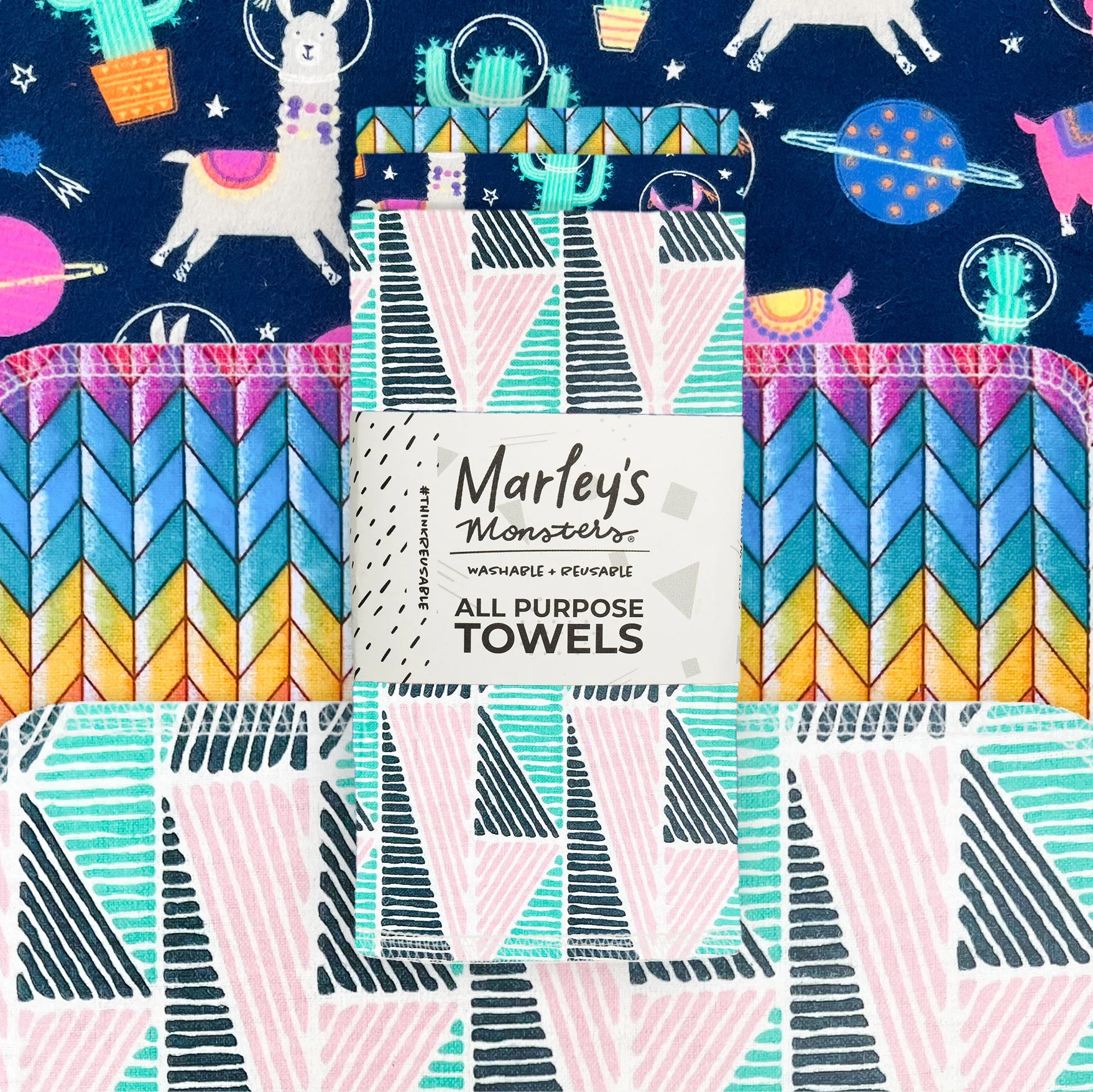 Marley's Monsters All-Purpose Towels: Mixed Prints 3 Count Pack - Image 33
