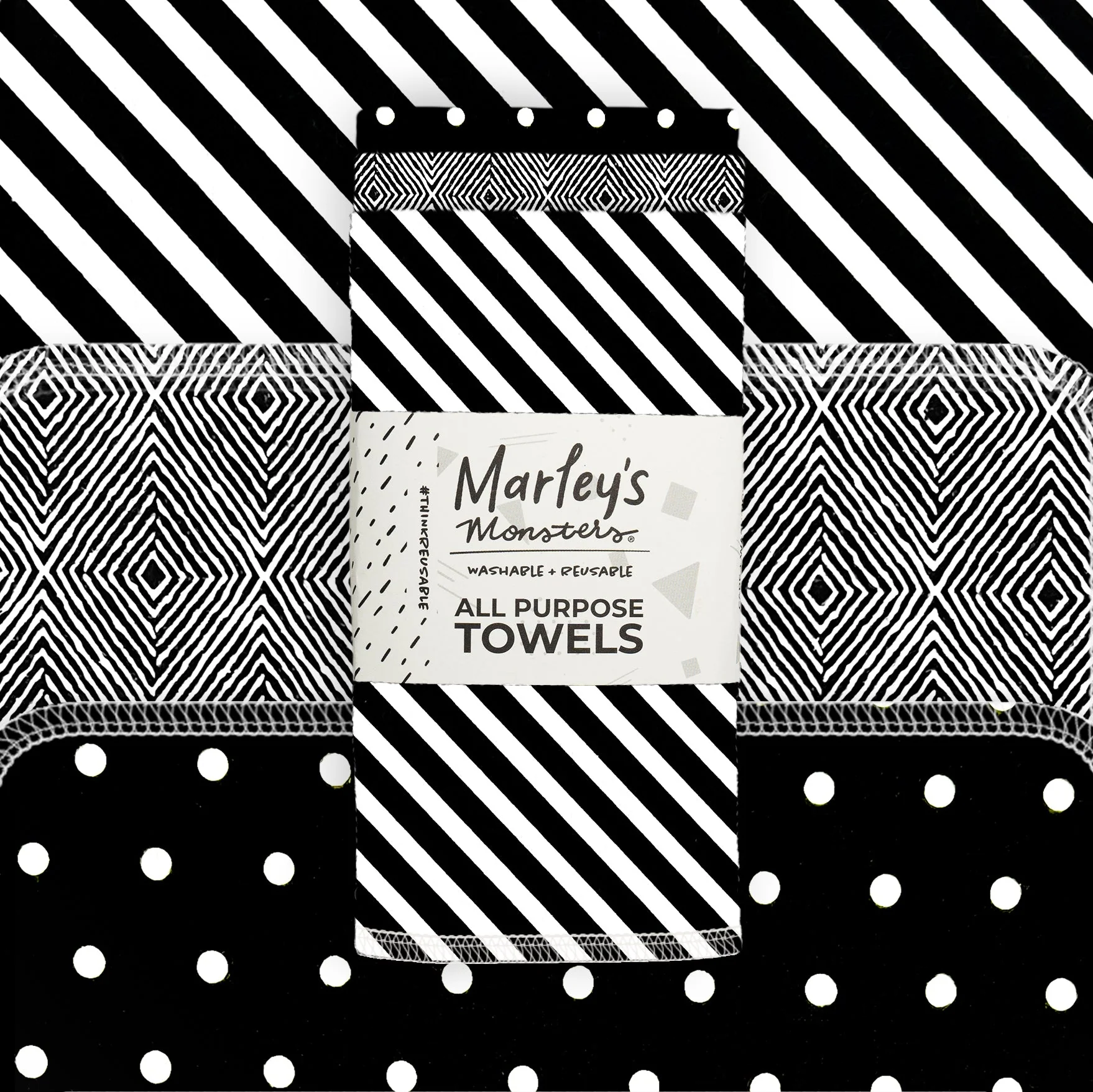 Marley's Monsters All-Purpose Towels: Mixed Prints 3 Count Pack - Image 39