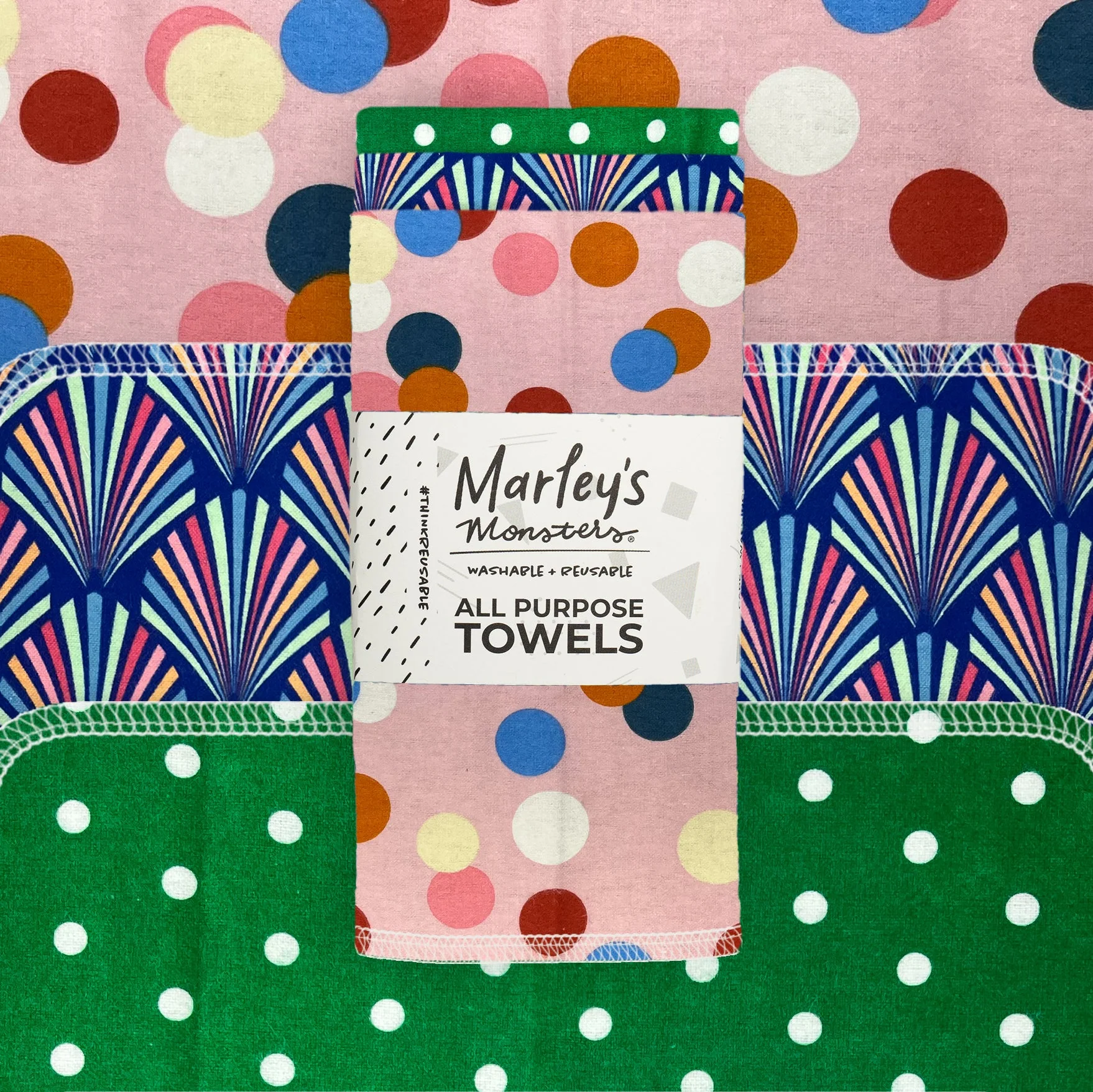 Marley's Monsters All-Purpose Towels: Mixed Prints 3 Count Pack - Image 42