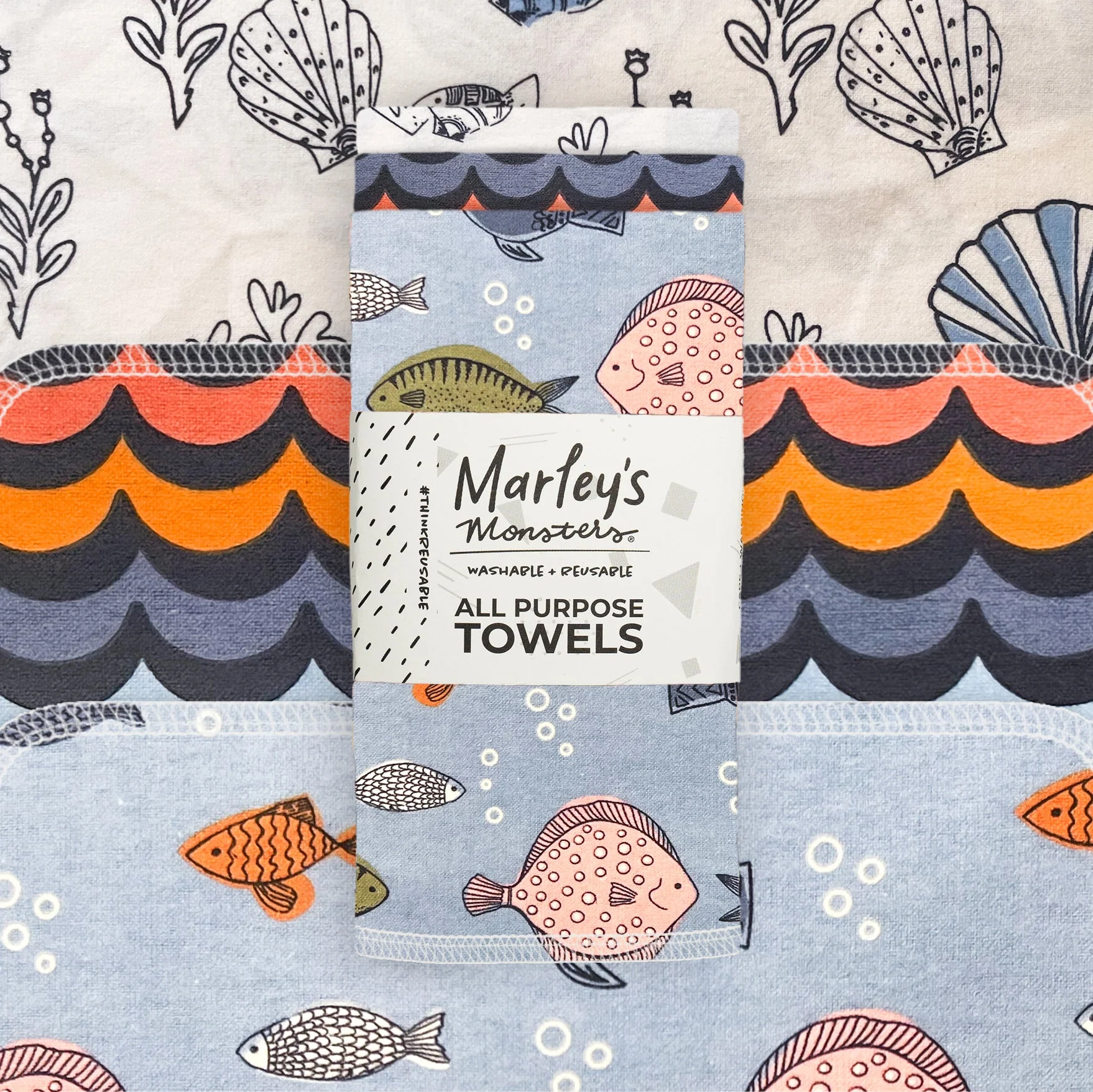 Marley's Monsters All-Purpose Towels: Mixed Prints 3 Count Pack - Image 9