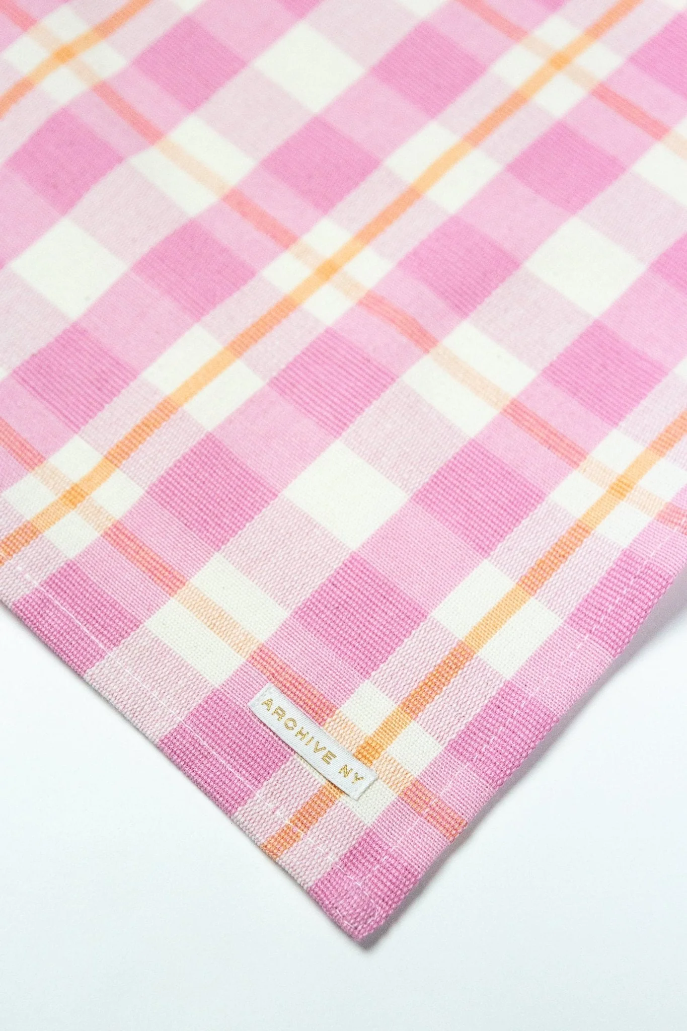 Archive NY Abigail Plaid Runner in Bubblegum - Image 2