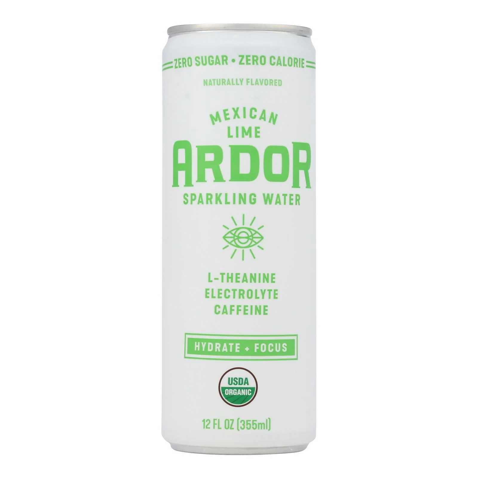 Ardor Sparkling Water - Sparkling Water Mexcican Lime - Case Of 12-12 Fz