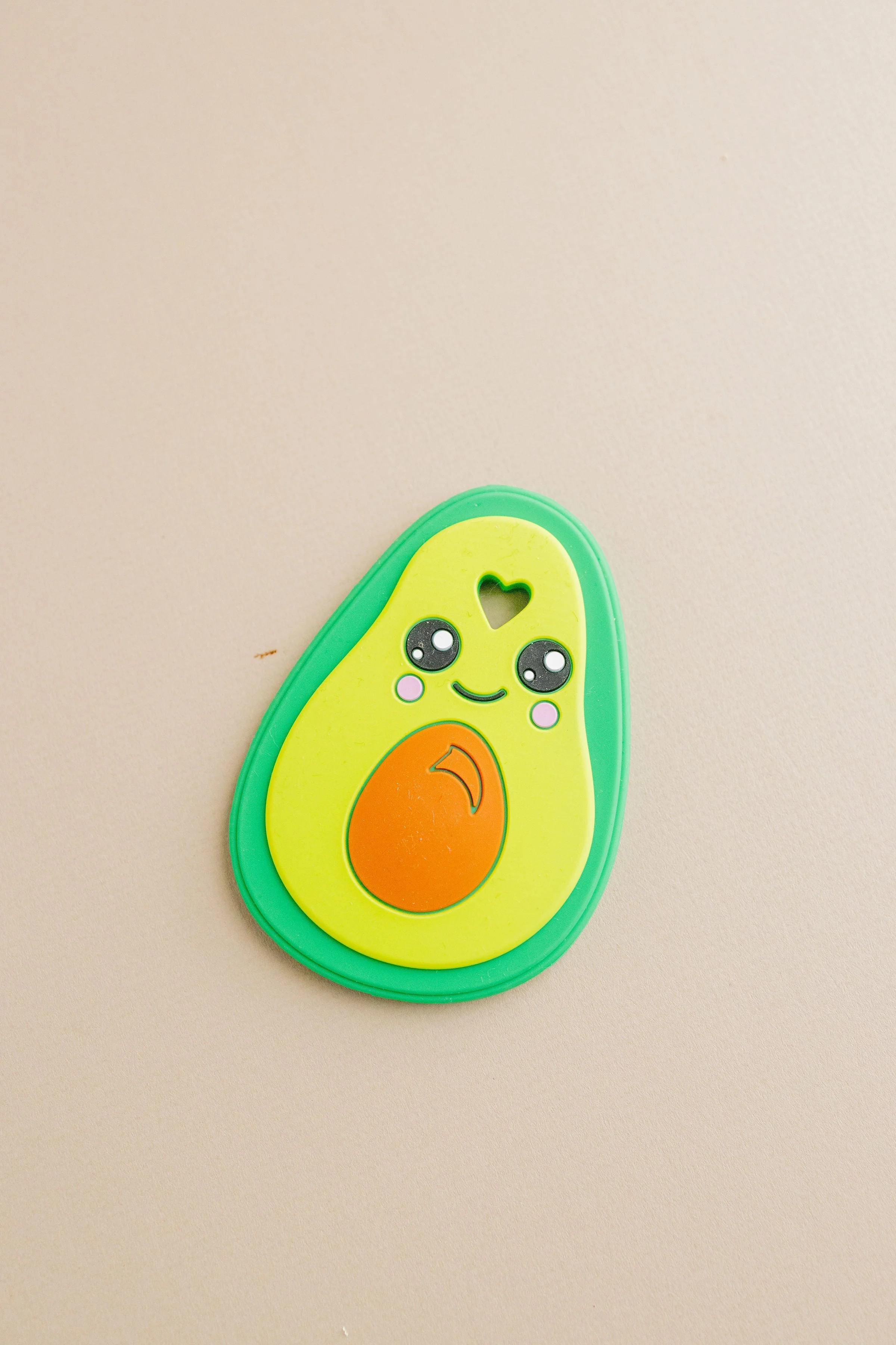 Three Hearts Avocado Silicone Teether - BPA Free