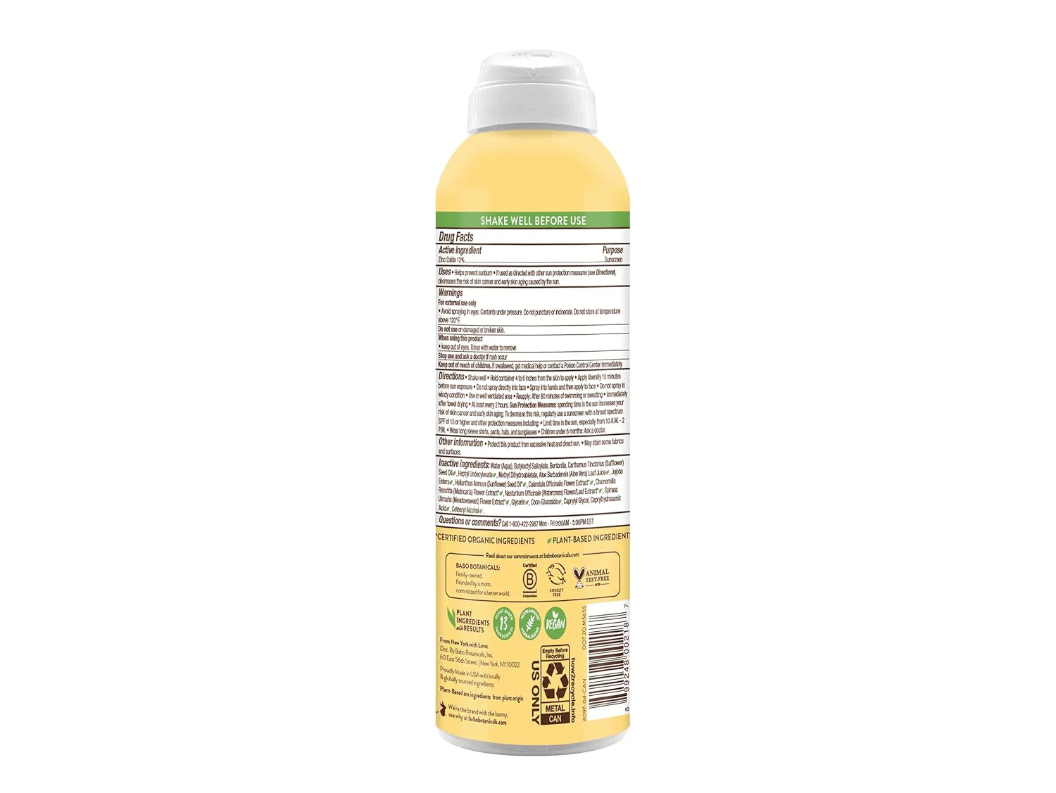 Babo Botanicals Fragrance-Free Mineral Sunscreen, 6 Fl Oz - Image 2