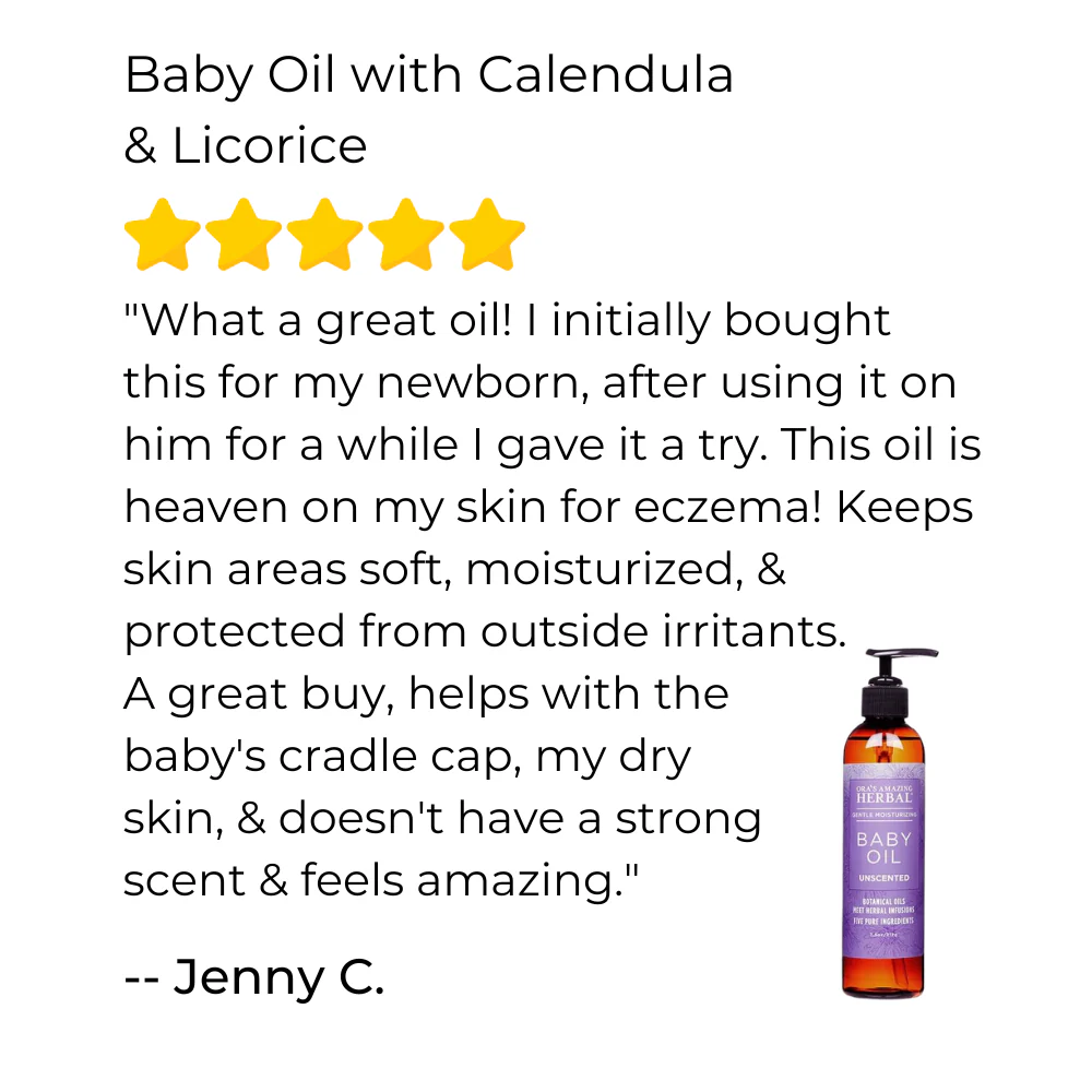 Ora's Amazing Herbal Baby Oil with Calendula and Licorice - Image 3