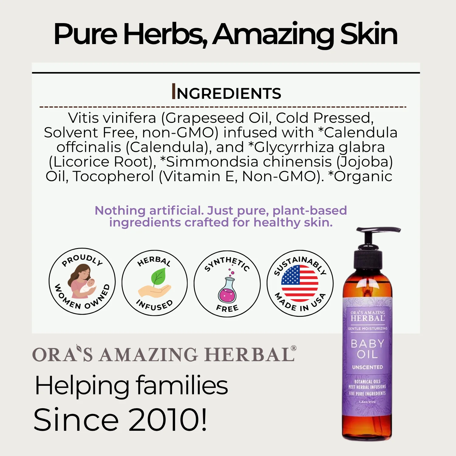 Ora's Amazing Herbal Baby Oil with Calendula and Licorice - Image 7