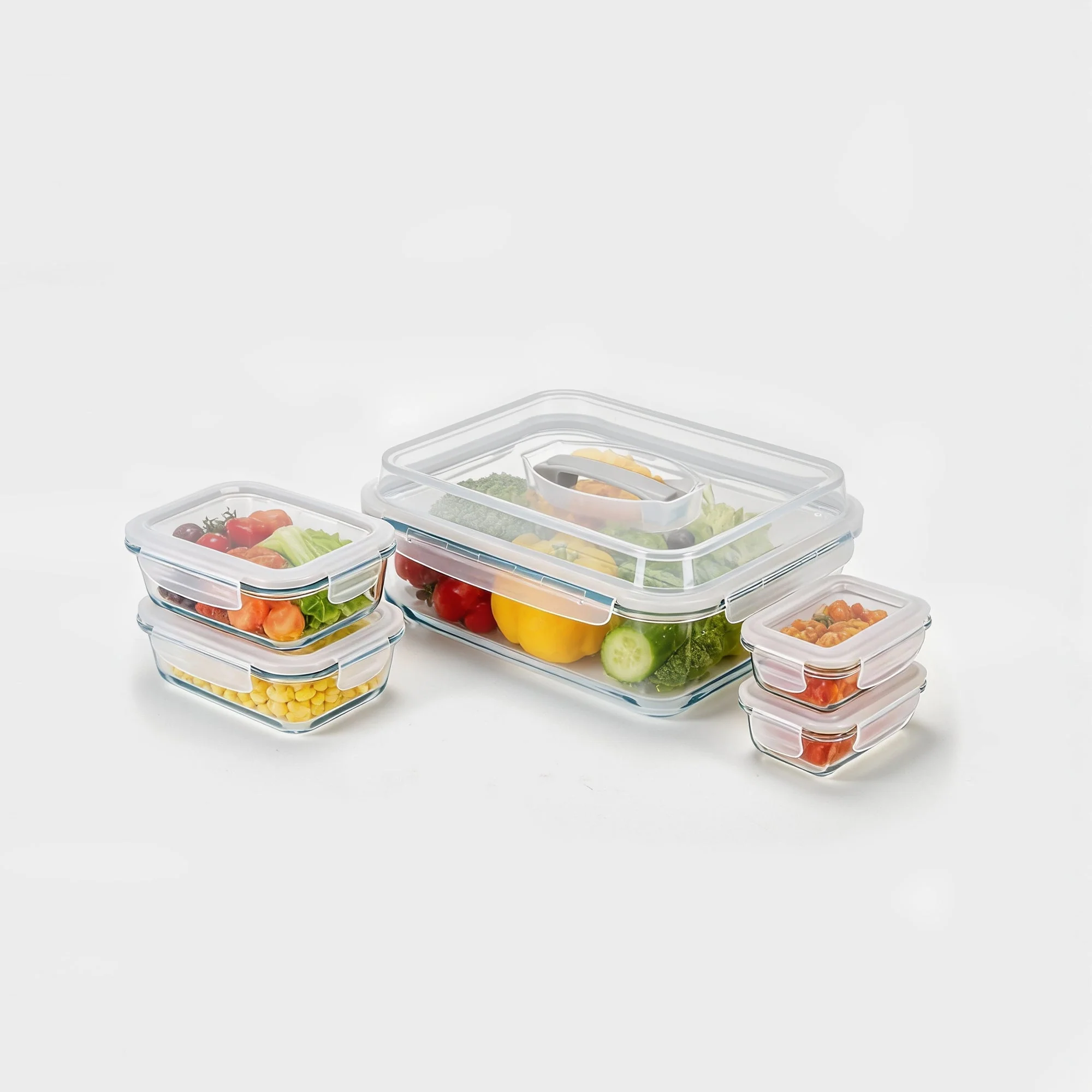 Genicook Bake & Carry Glass Set (5 Containers, Vanilla) - Image 3