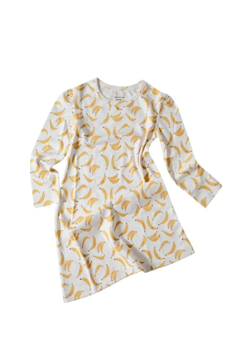 Dodo Banana Banana Print Organic Pima Cotton Dodo Dress - Image 3