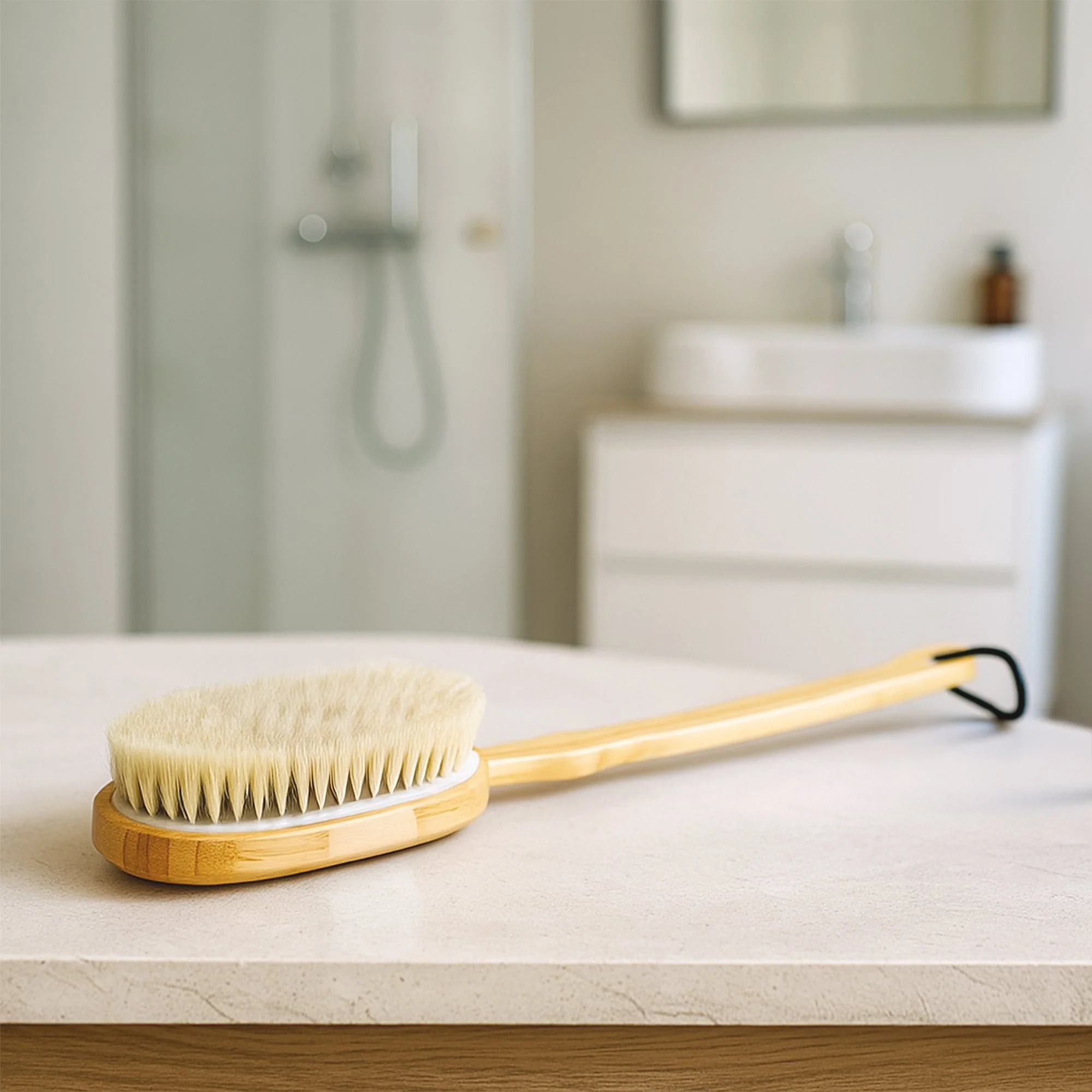 Pursonic Bath Body Brush With Long Bamboo Handle - Image 8