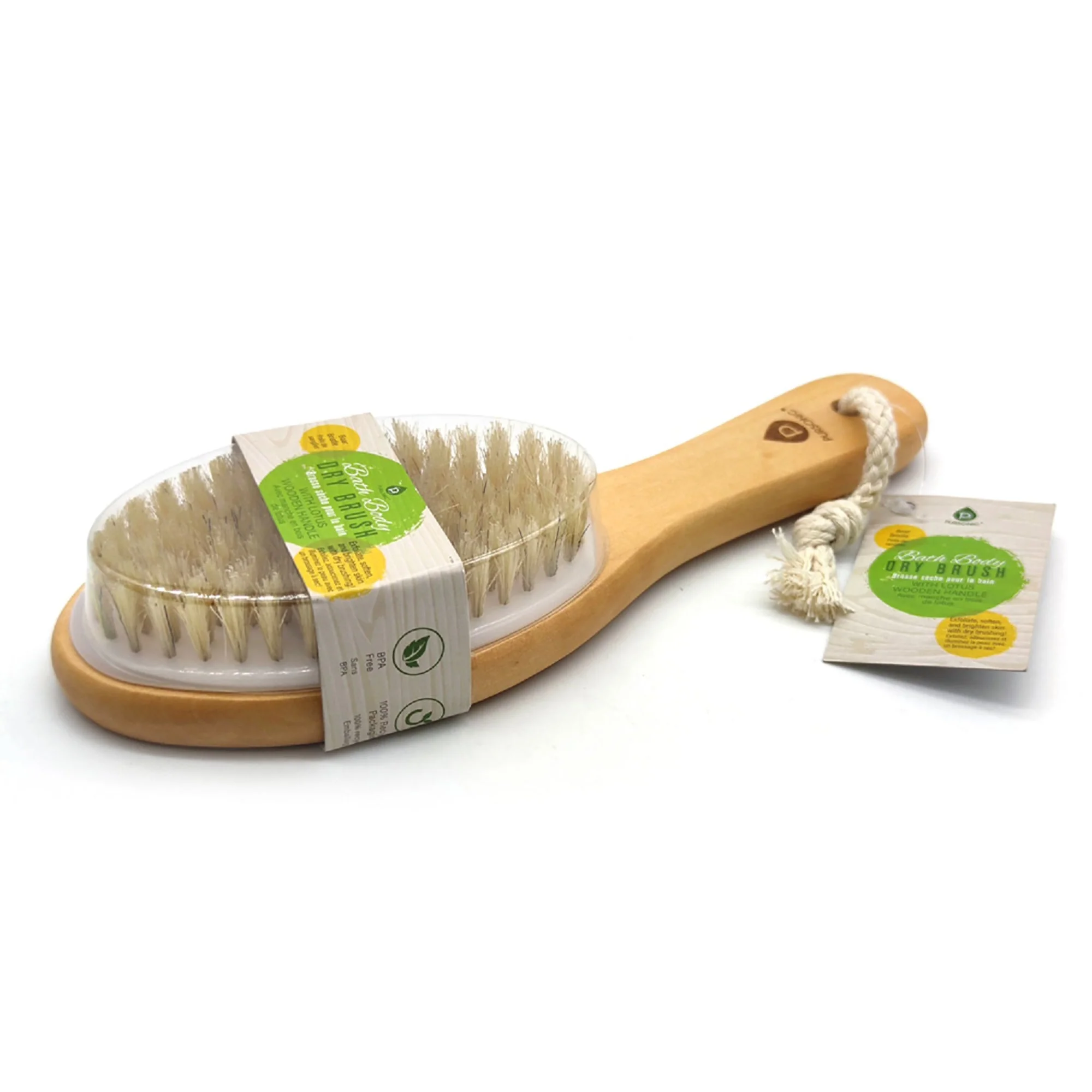 Pursonic Bath Body Brush With Lotus Wooden Handle - Image 3