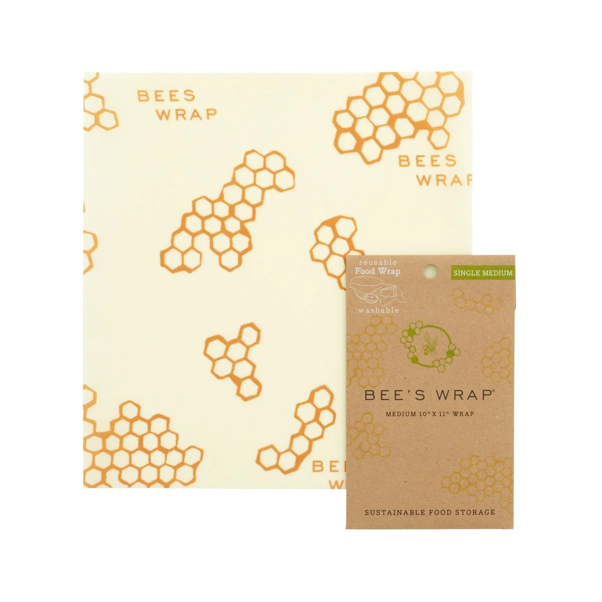 Bee's Wrap Reusable Food Wrap - Honeycomb Print, Pack of 6 - Image 2