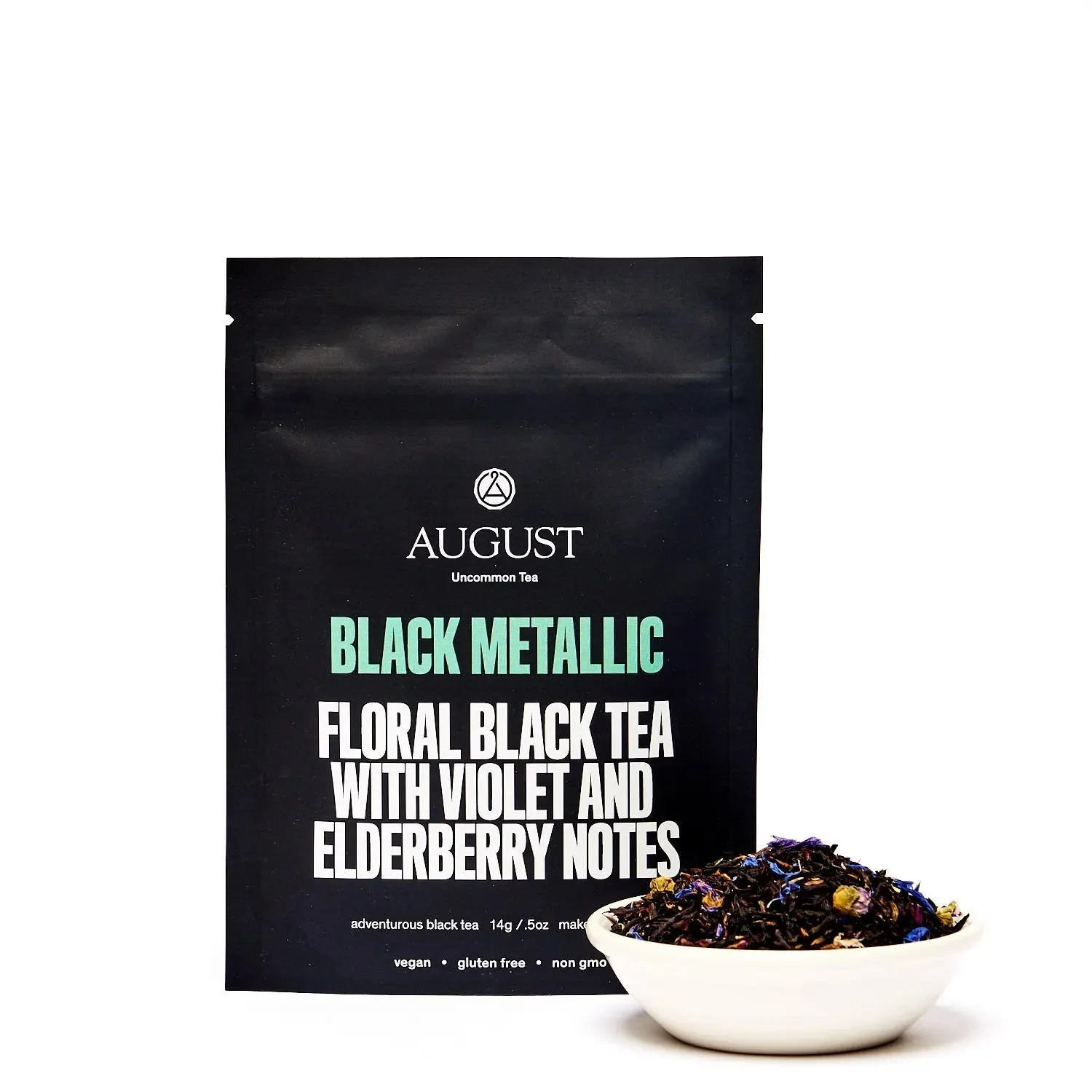 August Uncommon Tea Black Metallic - Violet Elderberry Black Tea - Image 4