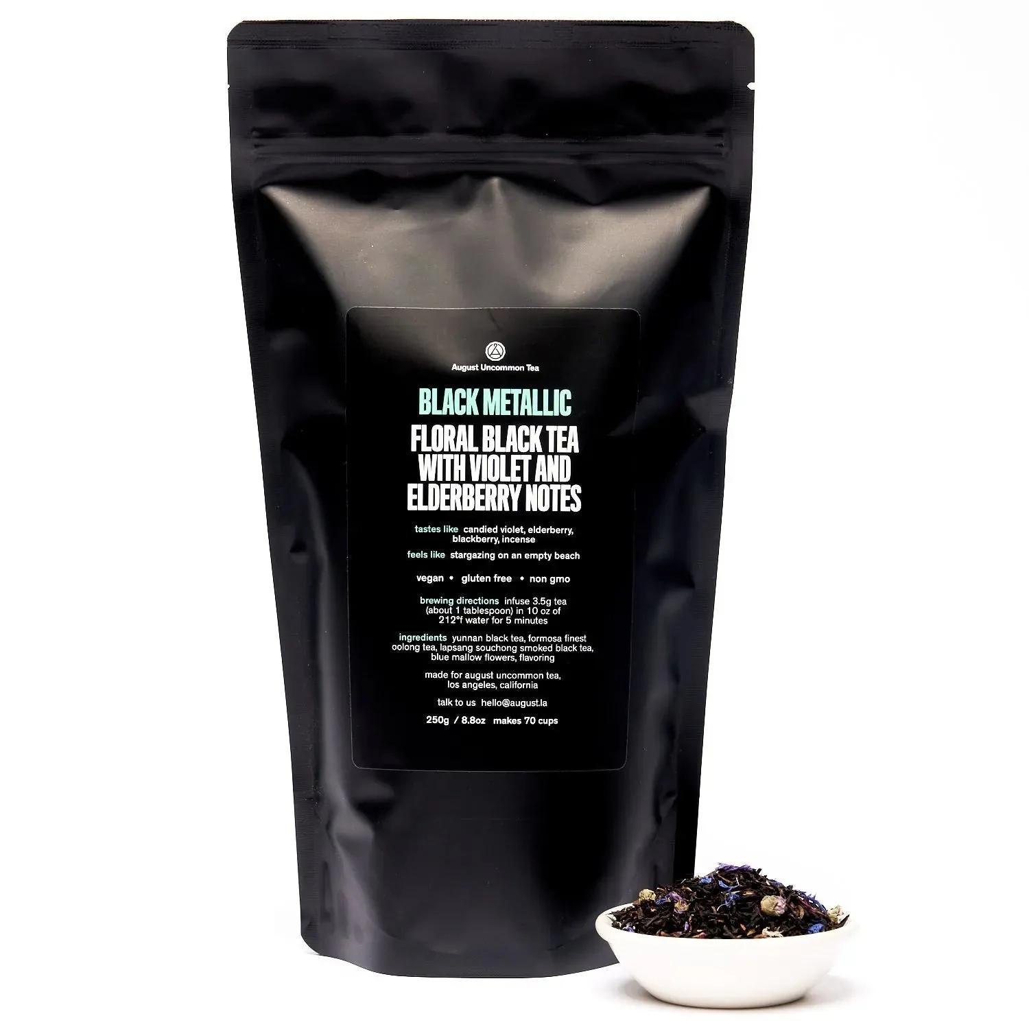 August Uncommon Tea Black Metallic - Violet Elderberry Black Tea - Image 5