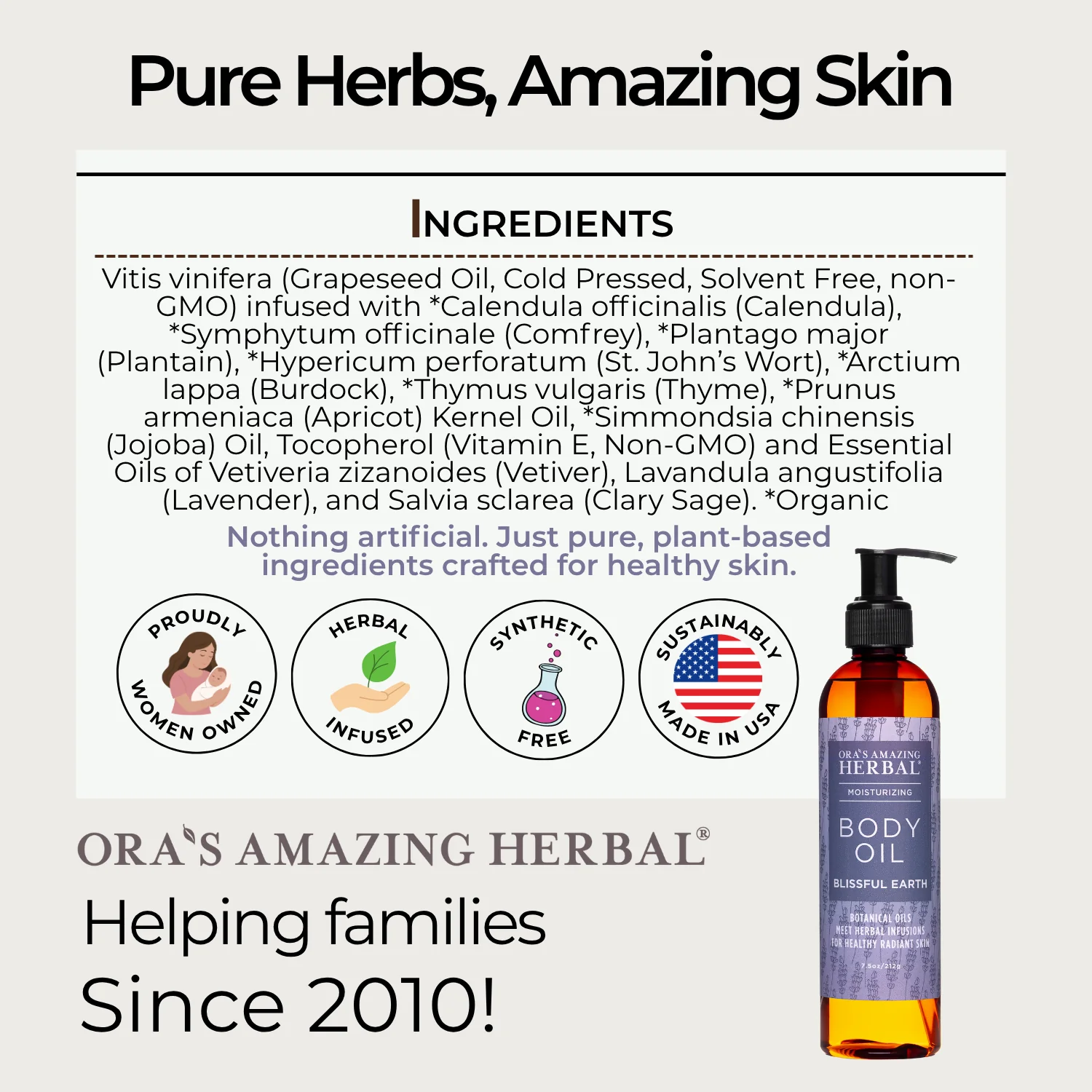 Ora's Amazing Herbal Body Oil, Blissful Earth - Image 5