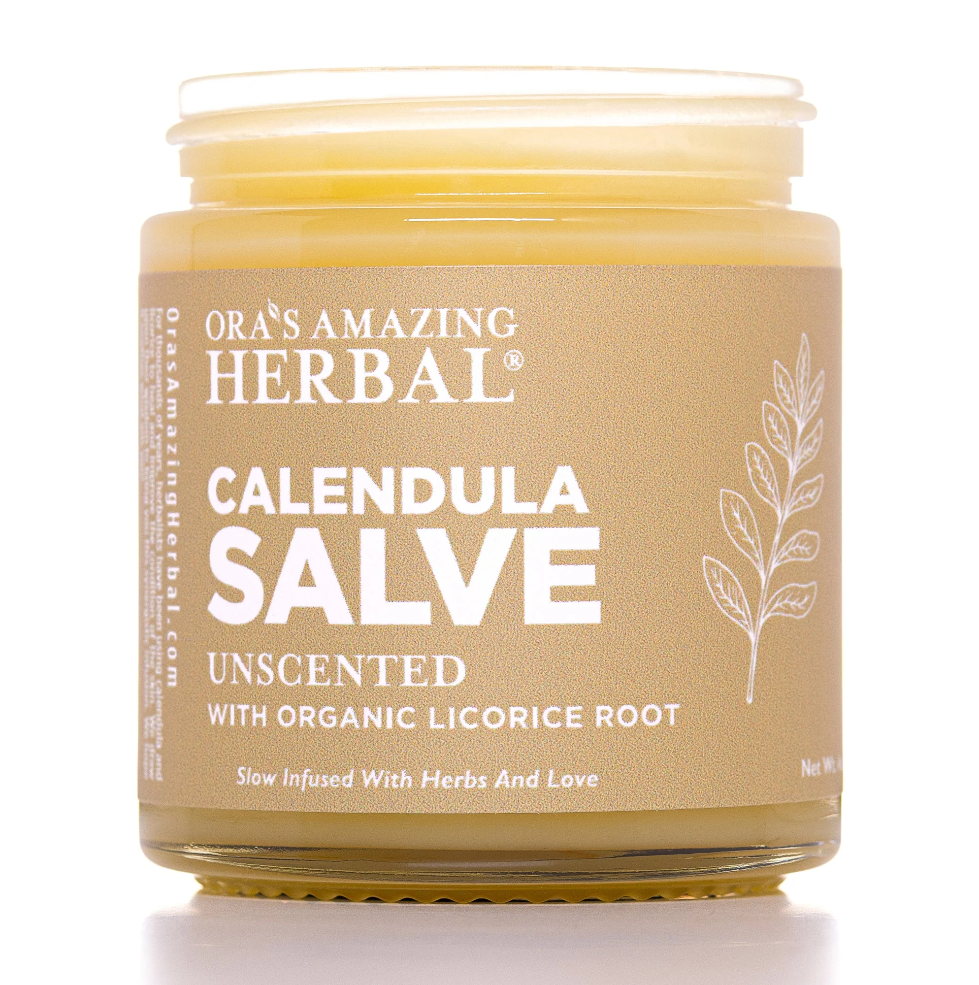 Ora's Amazing Herbal Calendula Salve, Slow Infused Cream with Licorice Root and Castor Oil
