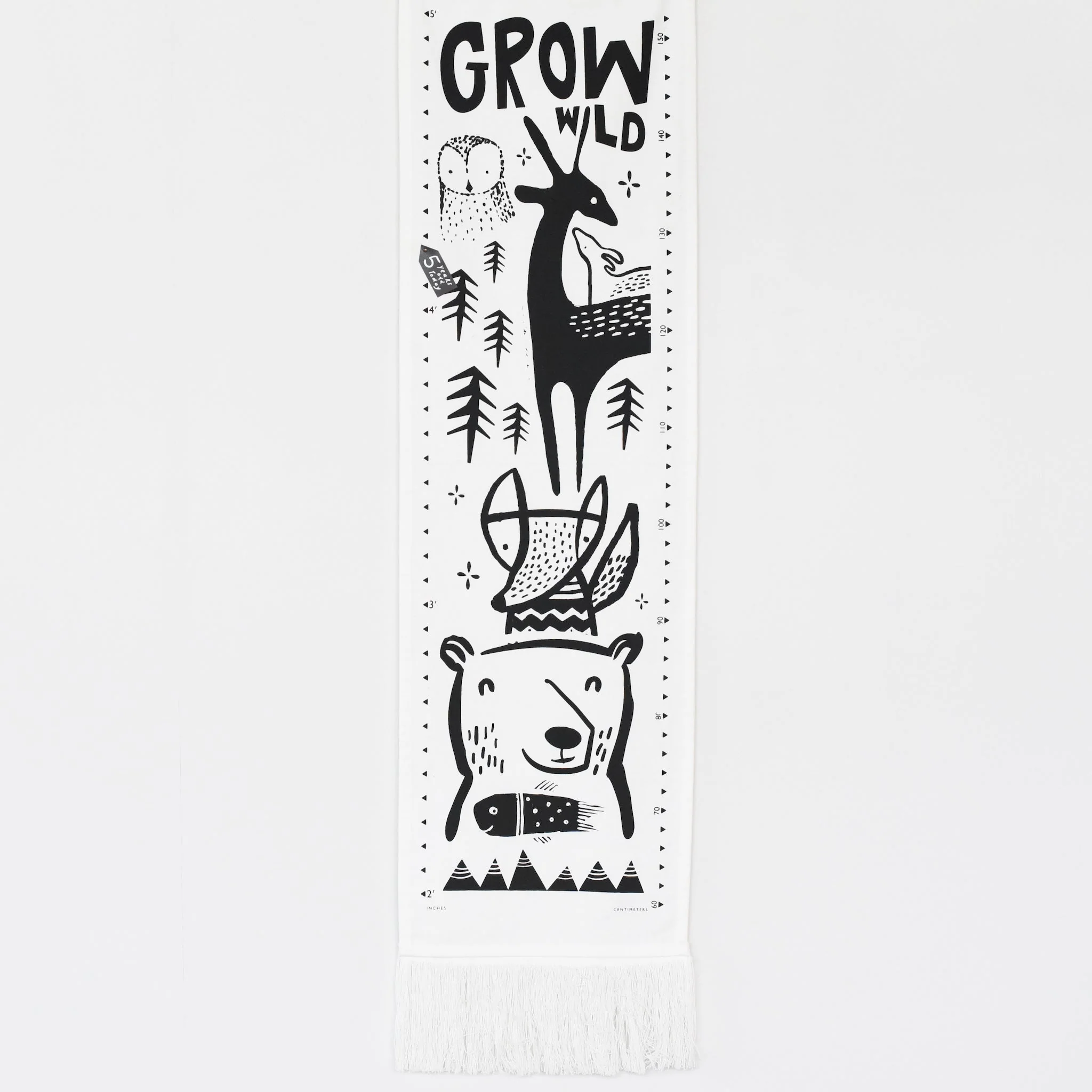 Wee Gallery Canvas Growth Chart - Woodland