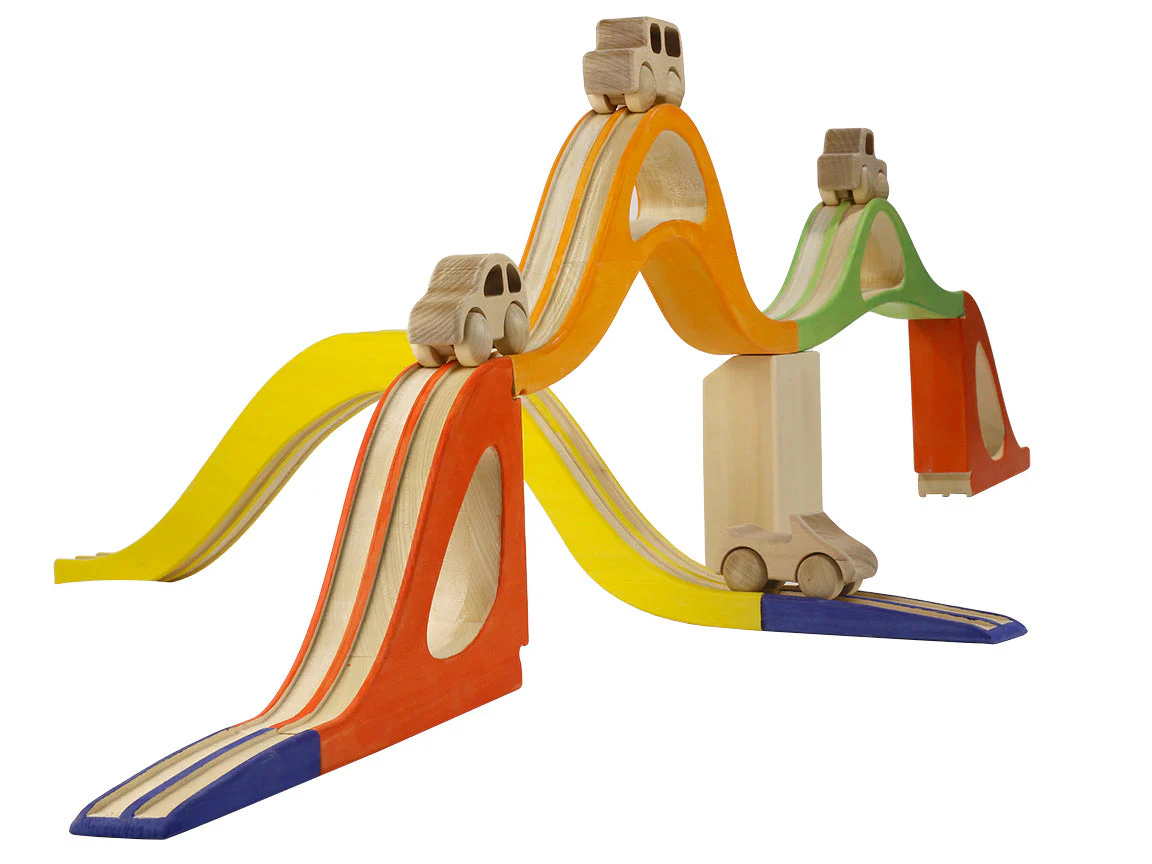 PoppyBabyCo Cars with roads, bridges, and tunnels set - Image 2