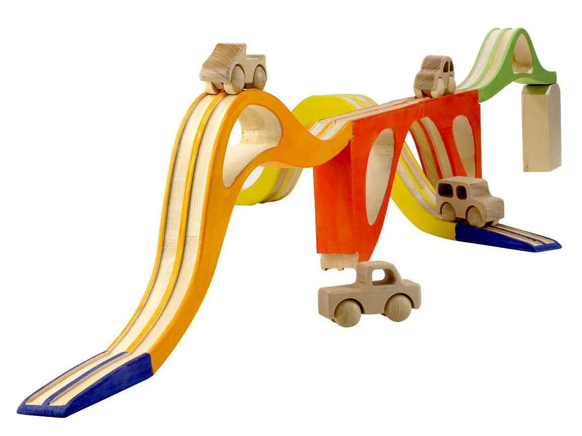 PoppyBabyCo Cars with roads, bridges, and tunnels set - Image 4