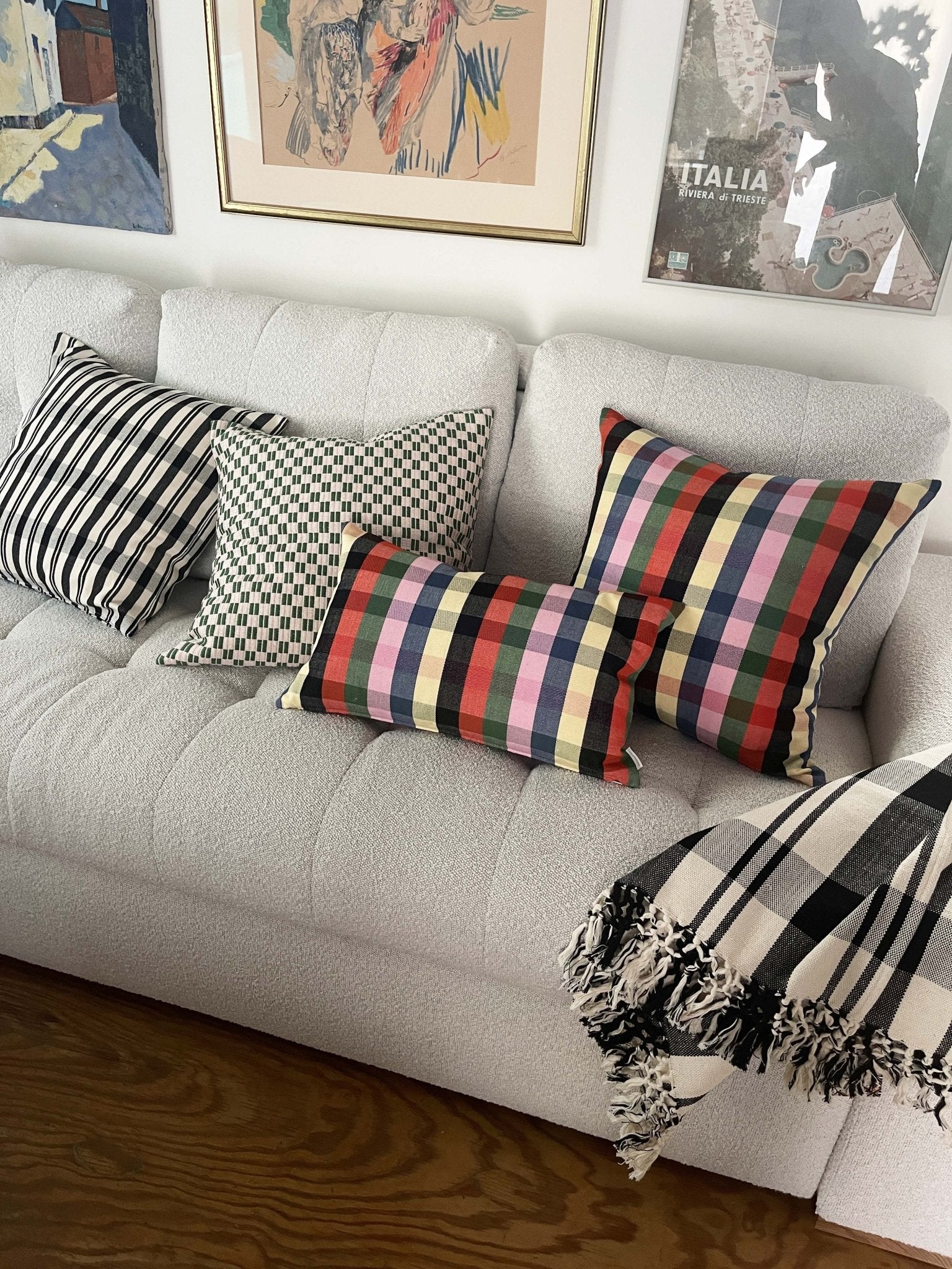 Archive New York Cecilia Striped Cotton Throw Blanket - Image 7