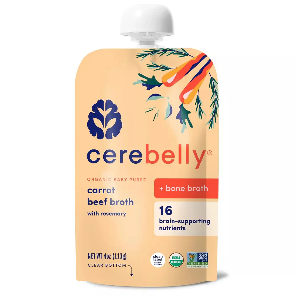 Cerebelly Organic Puree Carrot Broth (Pack of 6-4 Oz) - Image 2
