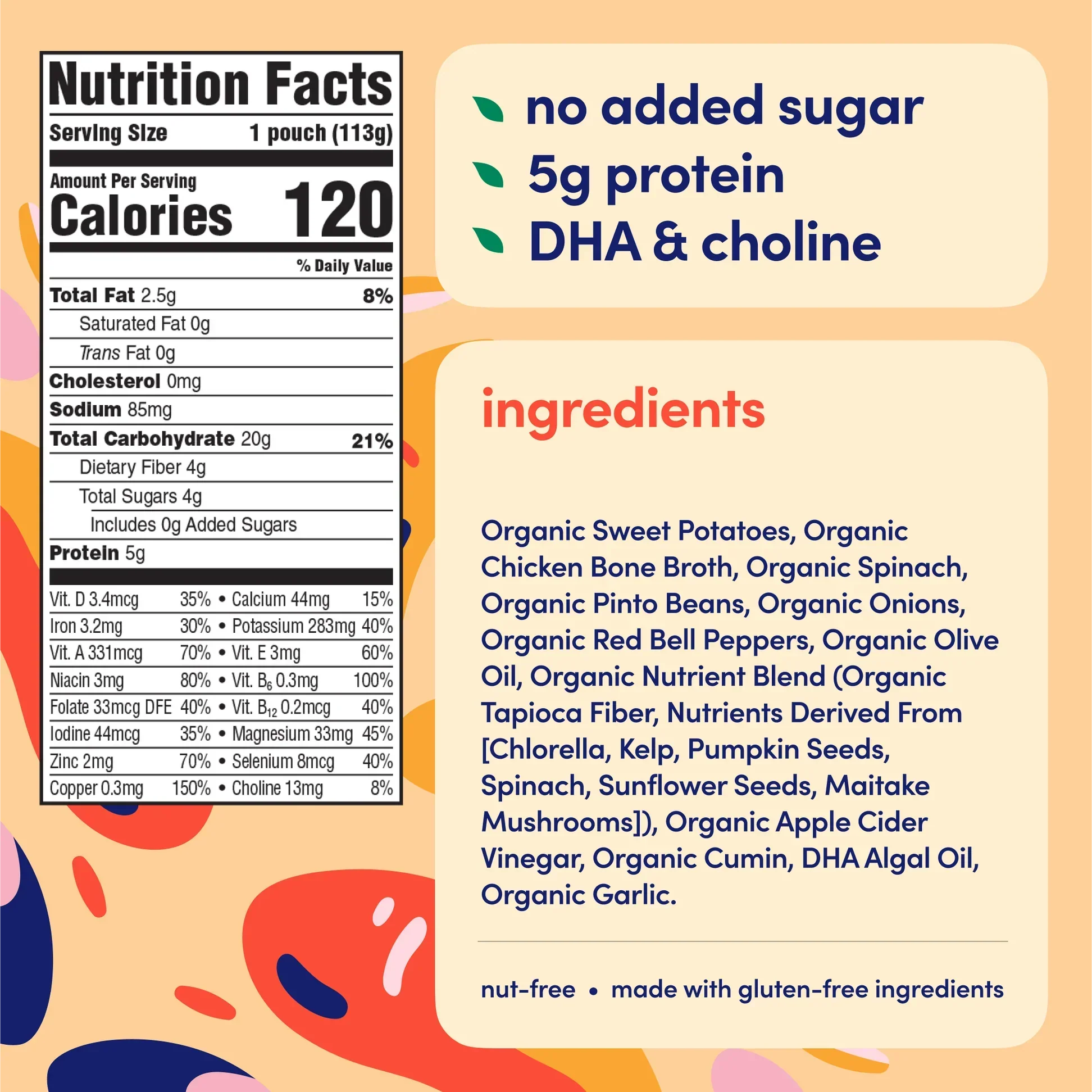 Cerebelly Organic Sweet Potato Puree - Pack of 6 (4 Oz Each) - Image 2